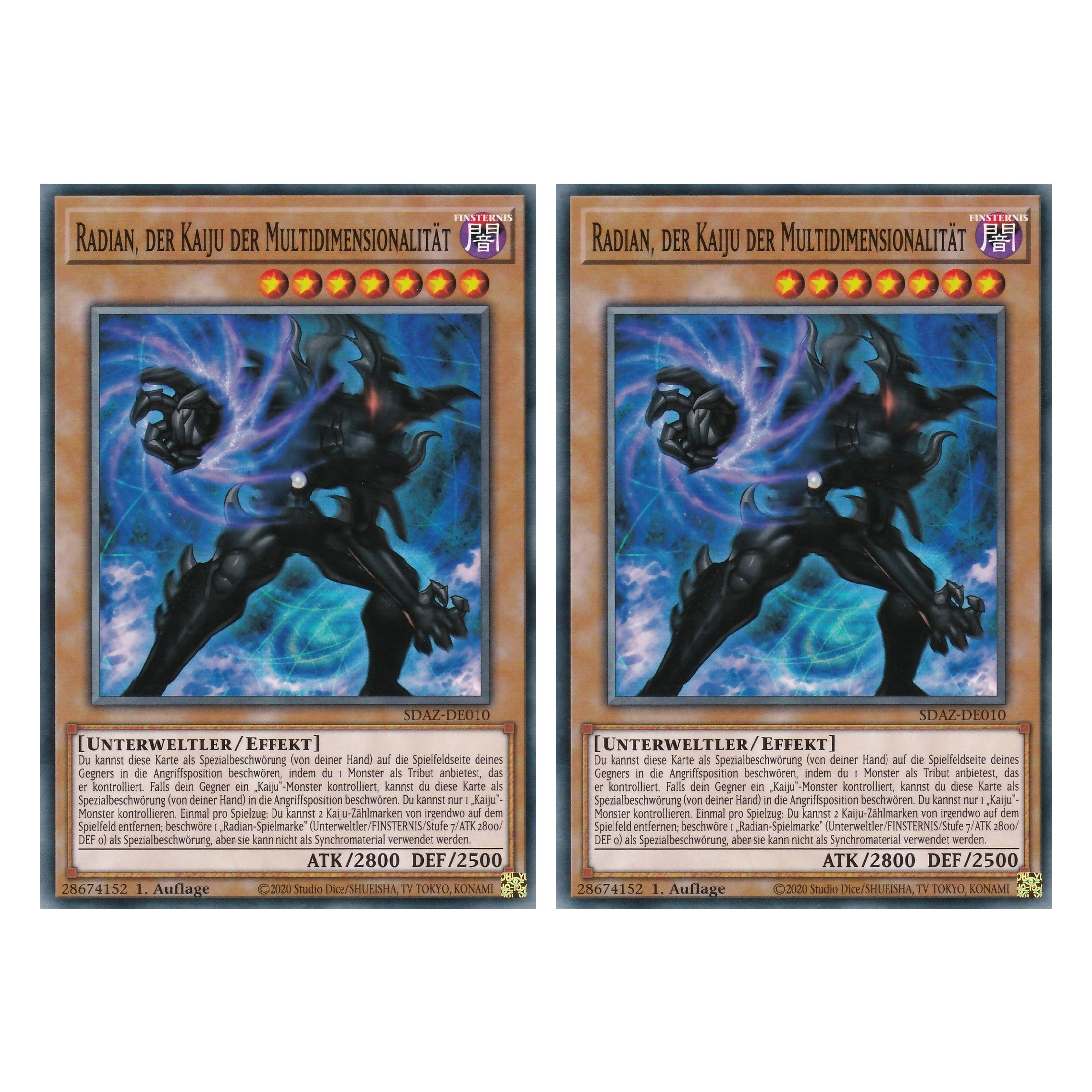 Radian, der Kaiju der Multidimensionalität - SDAZ-DE010 - Common - Deutsch - 1. Auflage - Structure Deck: Albaz Strike - Yu-Gi-Oh! - Duo Set (2 Stück)