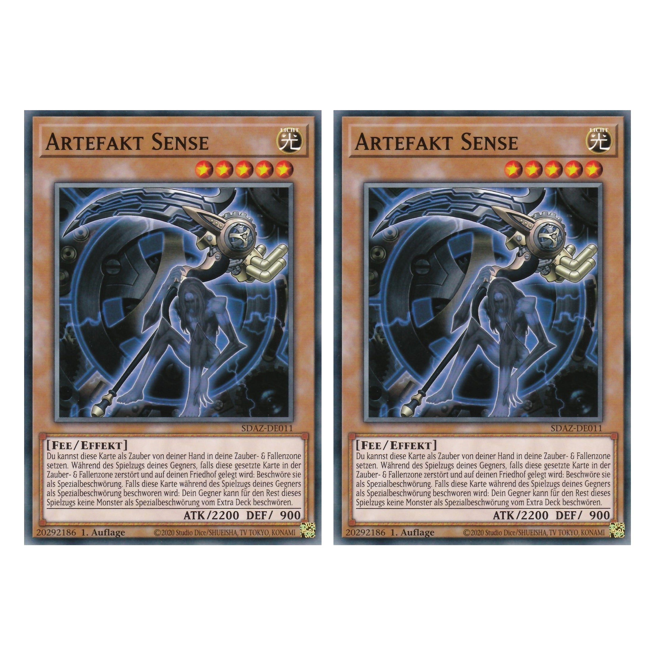 Artefakt Sense - SDAZ-DE011 - Common - Deutsch - 1. Auflage - Structure Deck: Albaz Strike - Yu-Gi-Oh! - Duo Set (2 Stück)