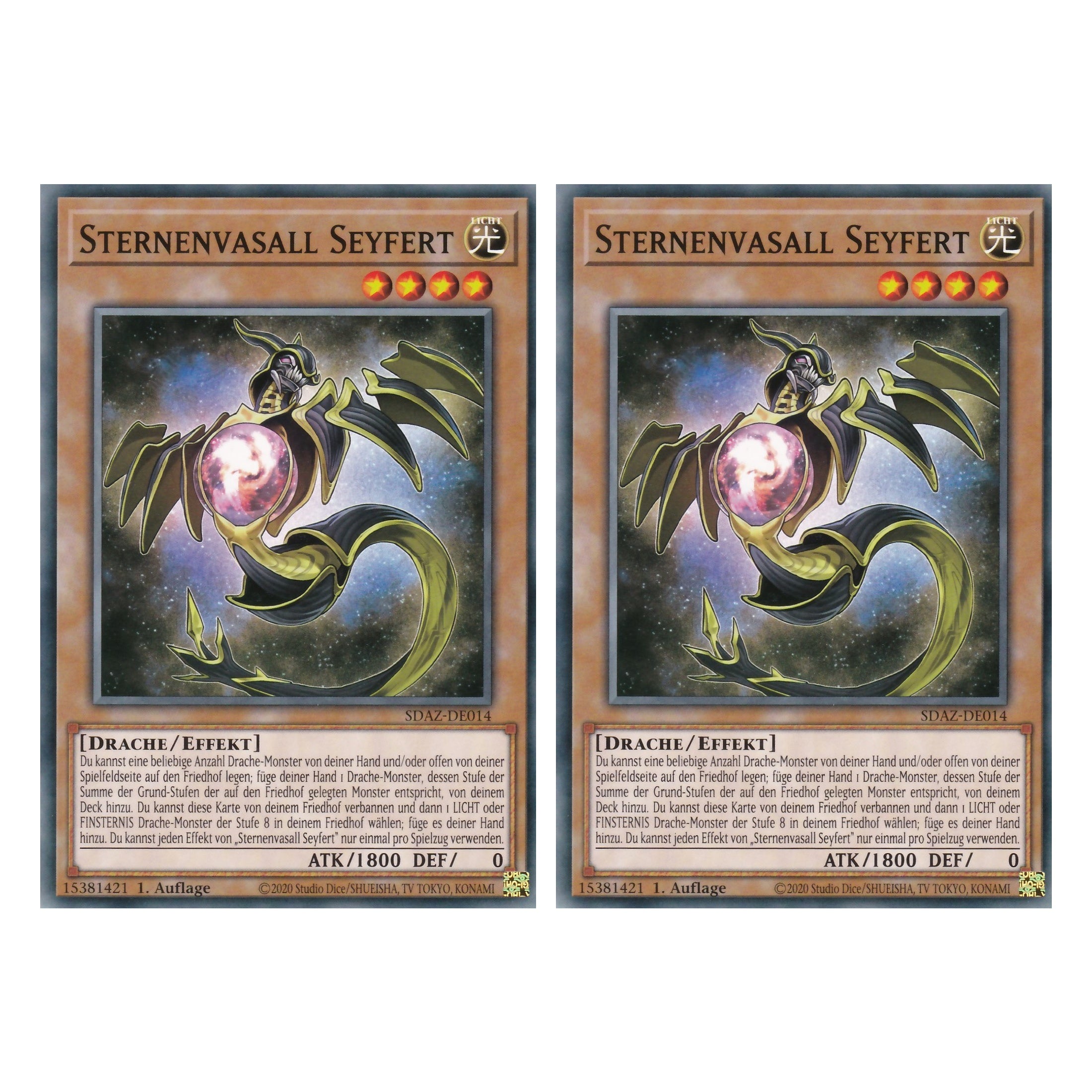 Sternenvasall Seyfert - SDAZ-DE014 - Common - Deutsch - 1. Auflage - Structure Deck: Albaz Strike - Yu-Gi-Oh! - Duo Set (2 Stück)