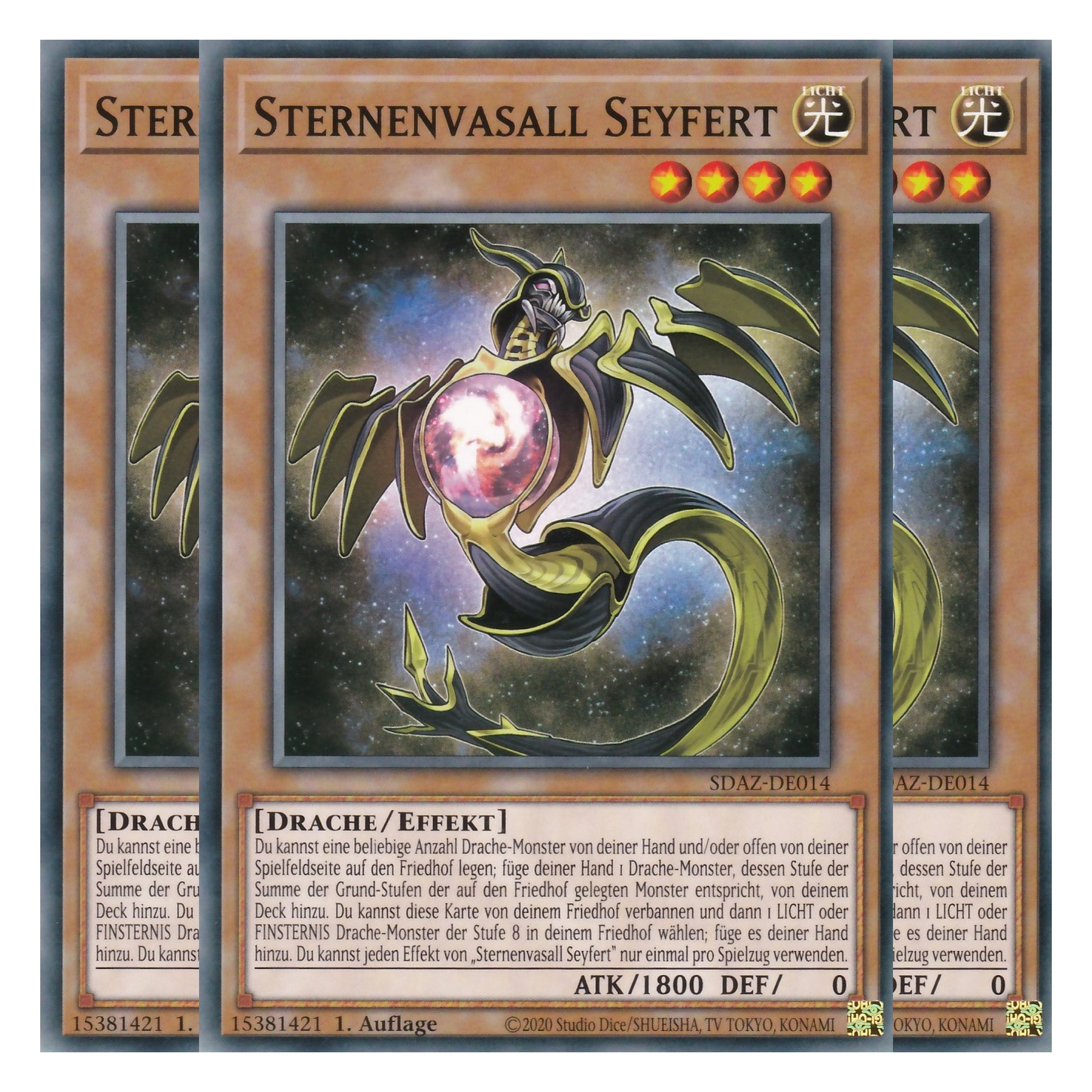 Sternenvasall Seyfert - SDAZ-DE014 - Common - Deutsch - 1. Auflage - Structure Deck: Albaz Strike - Yu-Gi-Oh! - Playset (3 Kopien)
