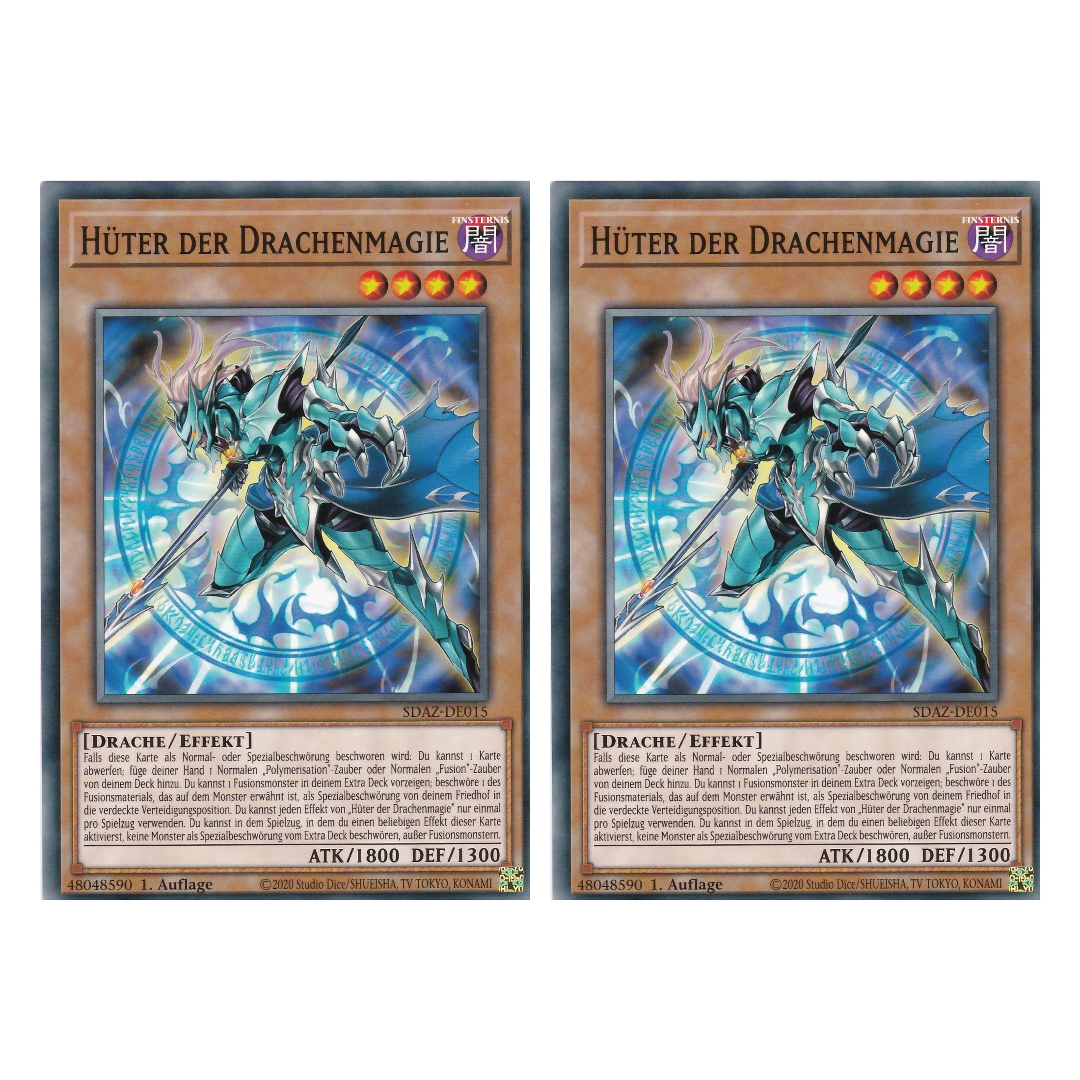 Hüter der Drachenmagie - SDAZ-DE015 - Common - Deutsch - 1. Auflage - Structure Deck: Albaz Strike - Yu-Gi-Oh! - Duo Set (2 Stück)