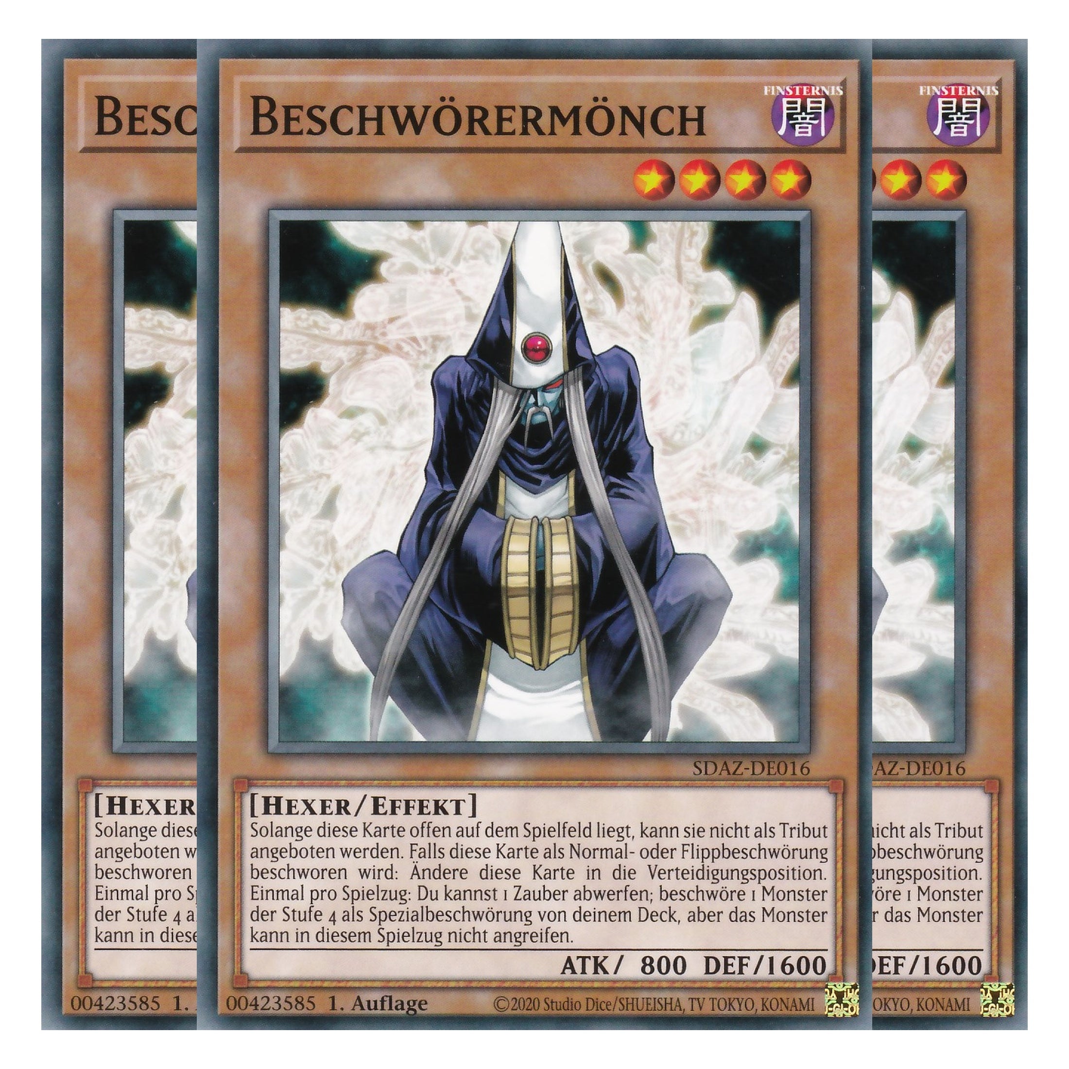 Beschwörermönch - SDAZ-DE016 - Common - Deutsch - 1. Auflage - Structure Deck: Albaz Strike - Yu-Gi-Oh! - Playset (3 Kopien)