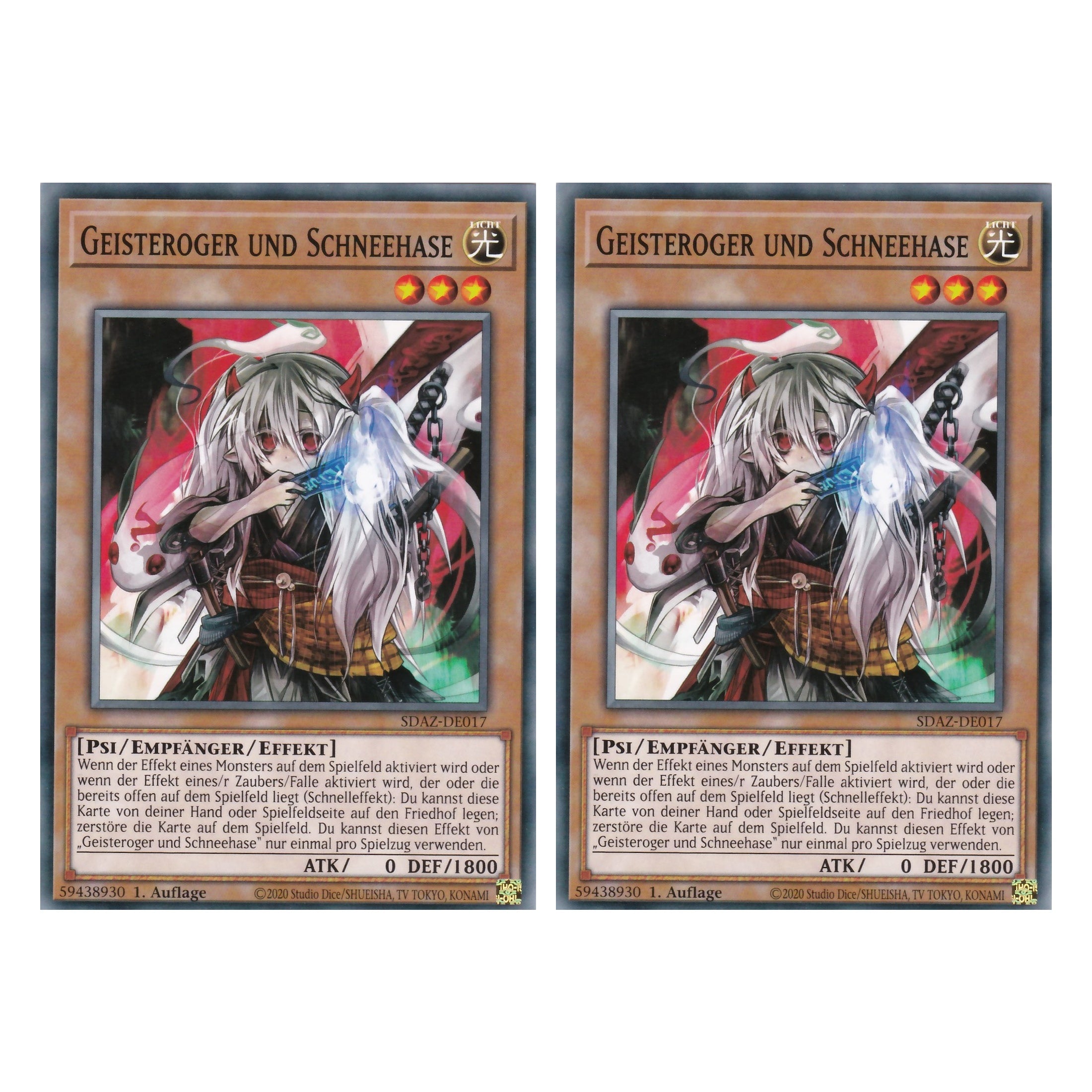 Geisteroger und Schneehase - SDAZ-DE017 - Common - Deutsch - 1. Auflage - Structure Deck: Albaz Strike - Yu-Gi-Oh! - Duo Set (2 Stück)