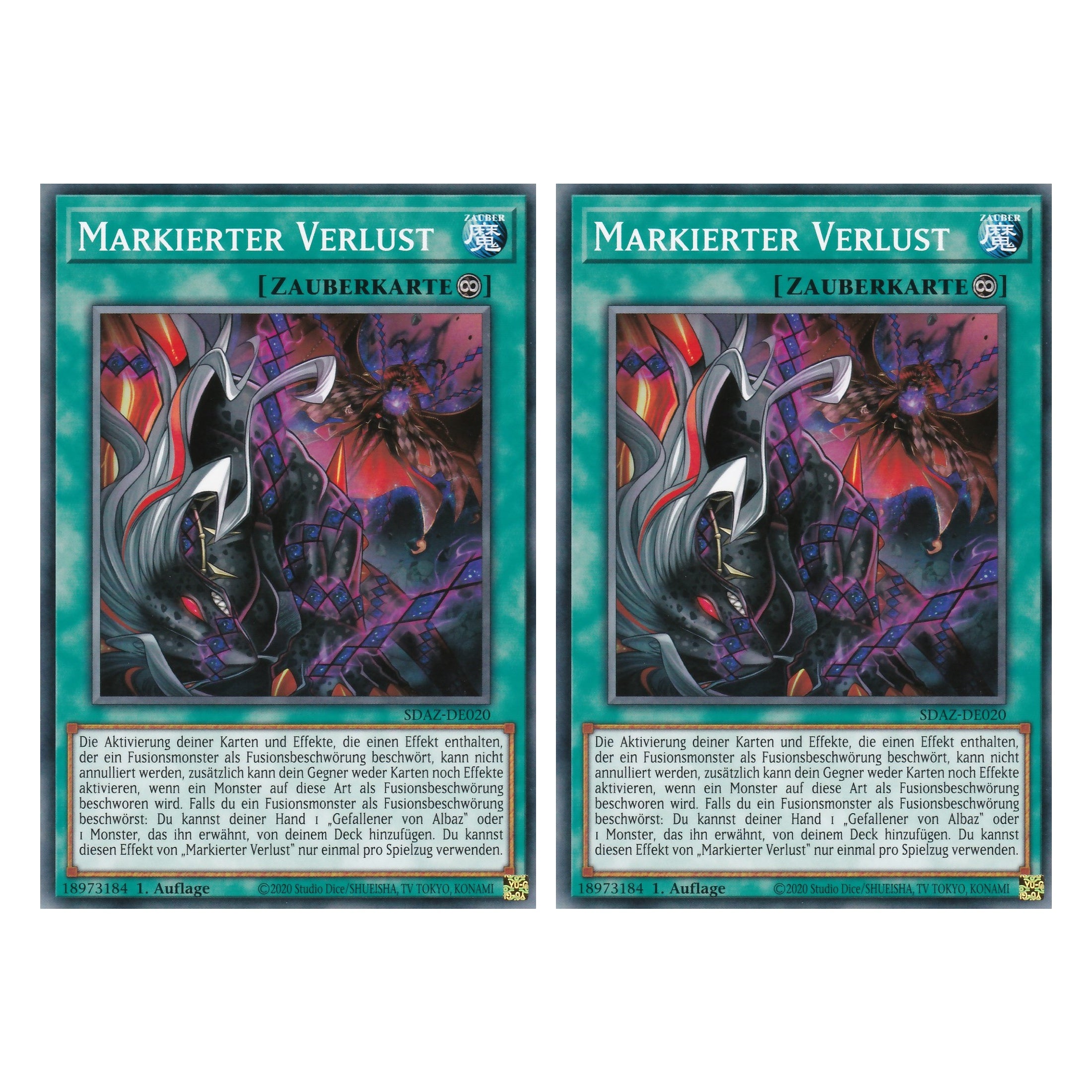 Markierter Verlust - SDAZ-DE020 - Common - Deutsch - 1. Auflage - Structure Deck: Albaz Strike - Yu-Gi-Oh! - Duo Set (2 Stück)