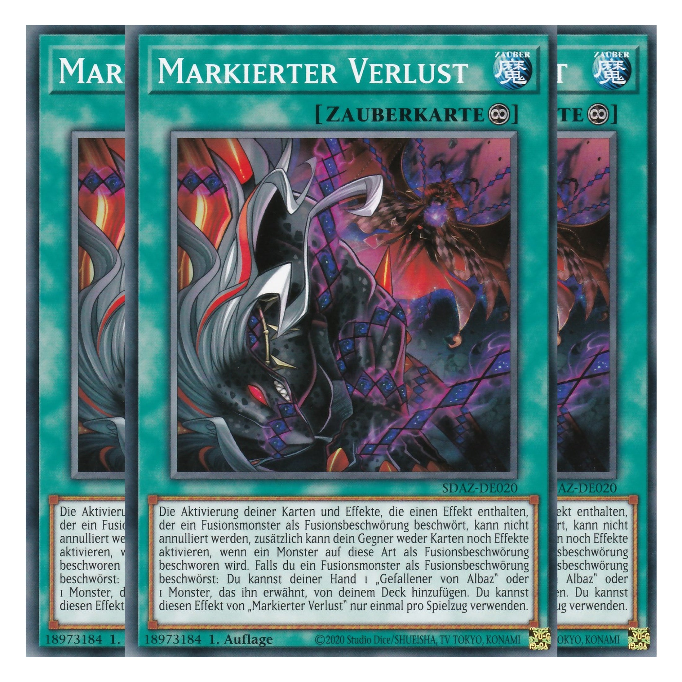 Markierter Verlust - SDAZ-DE020 - Common - Deutsch - 1. Auflage - Structure Deck: Albaz Strike - Yu-Gi-Oh! - Playset (3 Kopien)