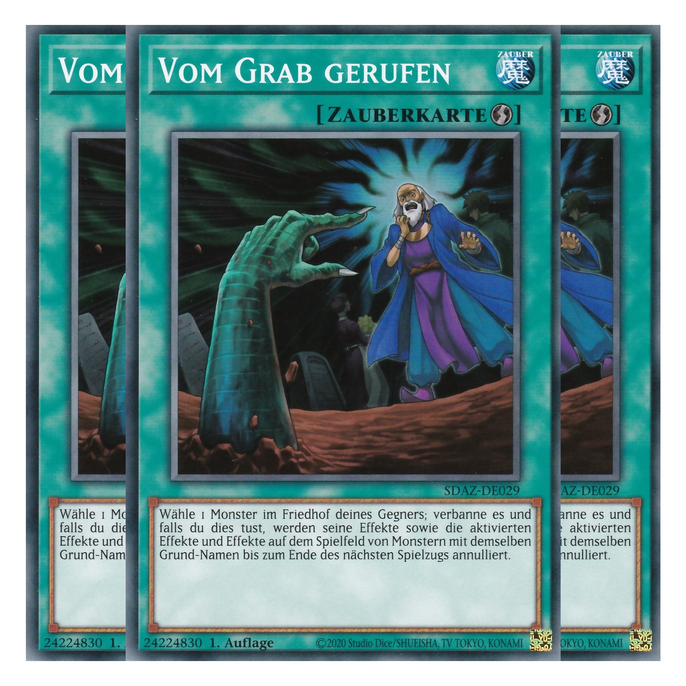 Vom Grab gerufen - SDAZ-DE029 - Common - Deutsch - 1. Auflage - Structure Deck: Albaz Strike - Yu-Gi-Oh! - Playset (3 Kopien)