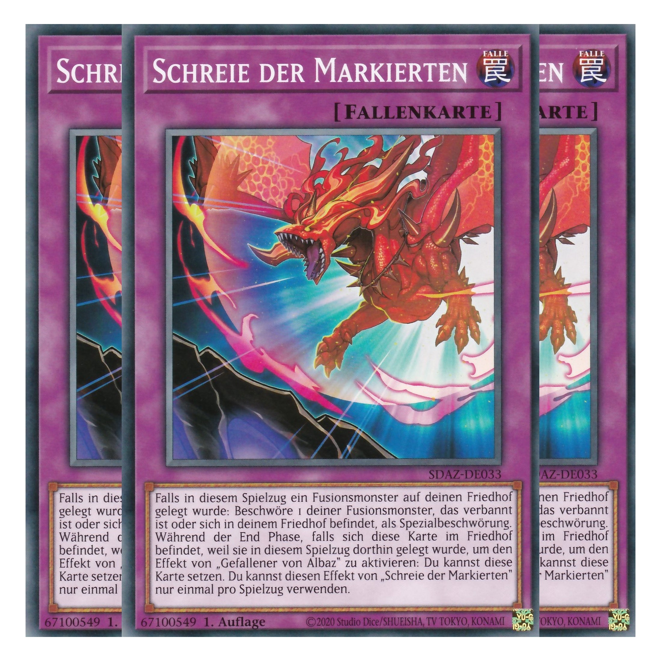 Schreie der Markierten - SDAZ-DE033 - Common - Deutsch - 1. Auflage - Structure Deck: Albaz Strike - Yu-Gi-Oh! - Playset (3 Kopien)