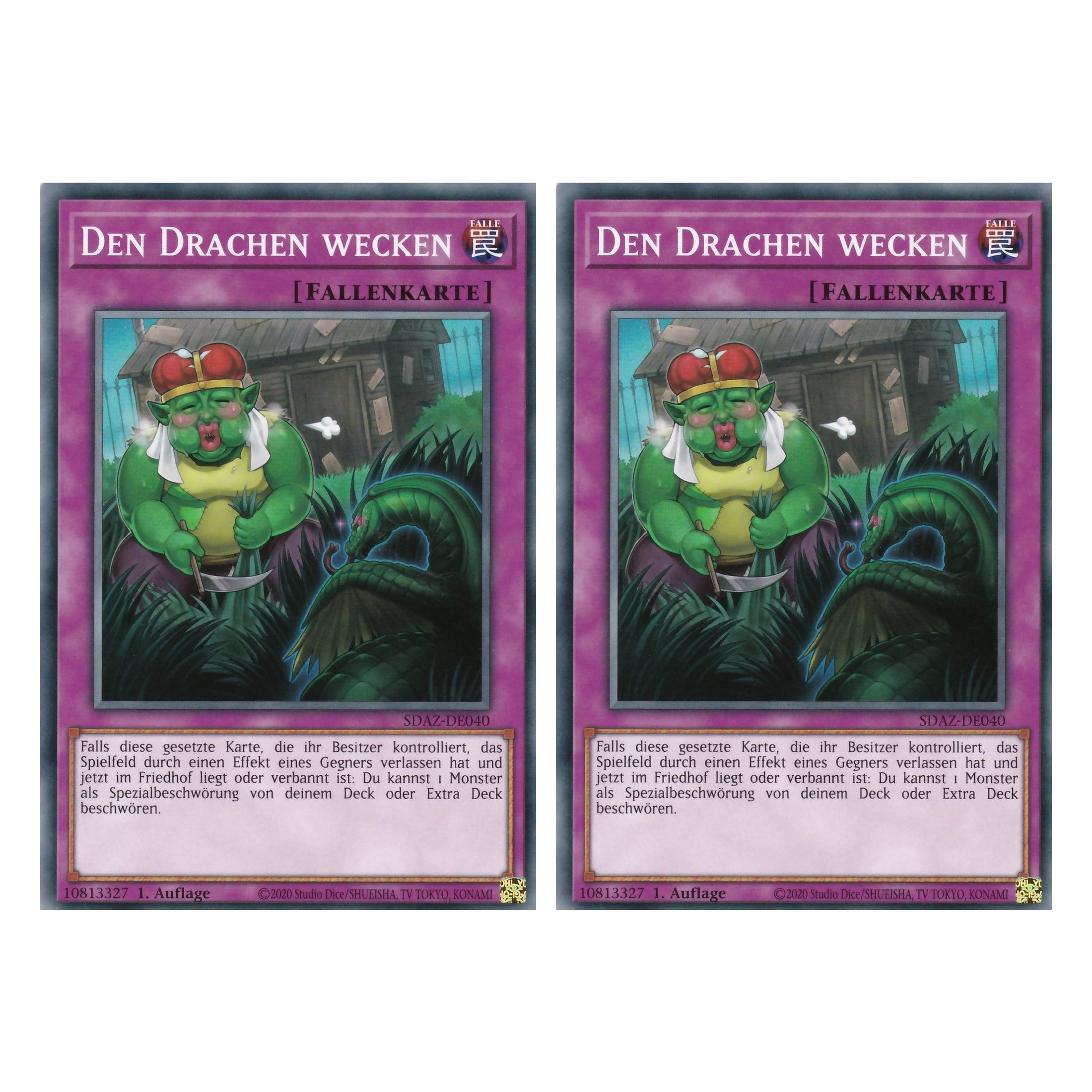 Den Drachen Wecken - SDAZ-DE040 - Common - Deutsch - 1. Auflage - Structure Deck: Albaz Strike - Yu-Gi-Oh! - Duo Set (2 Stück)