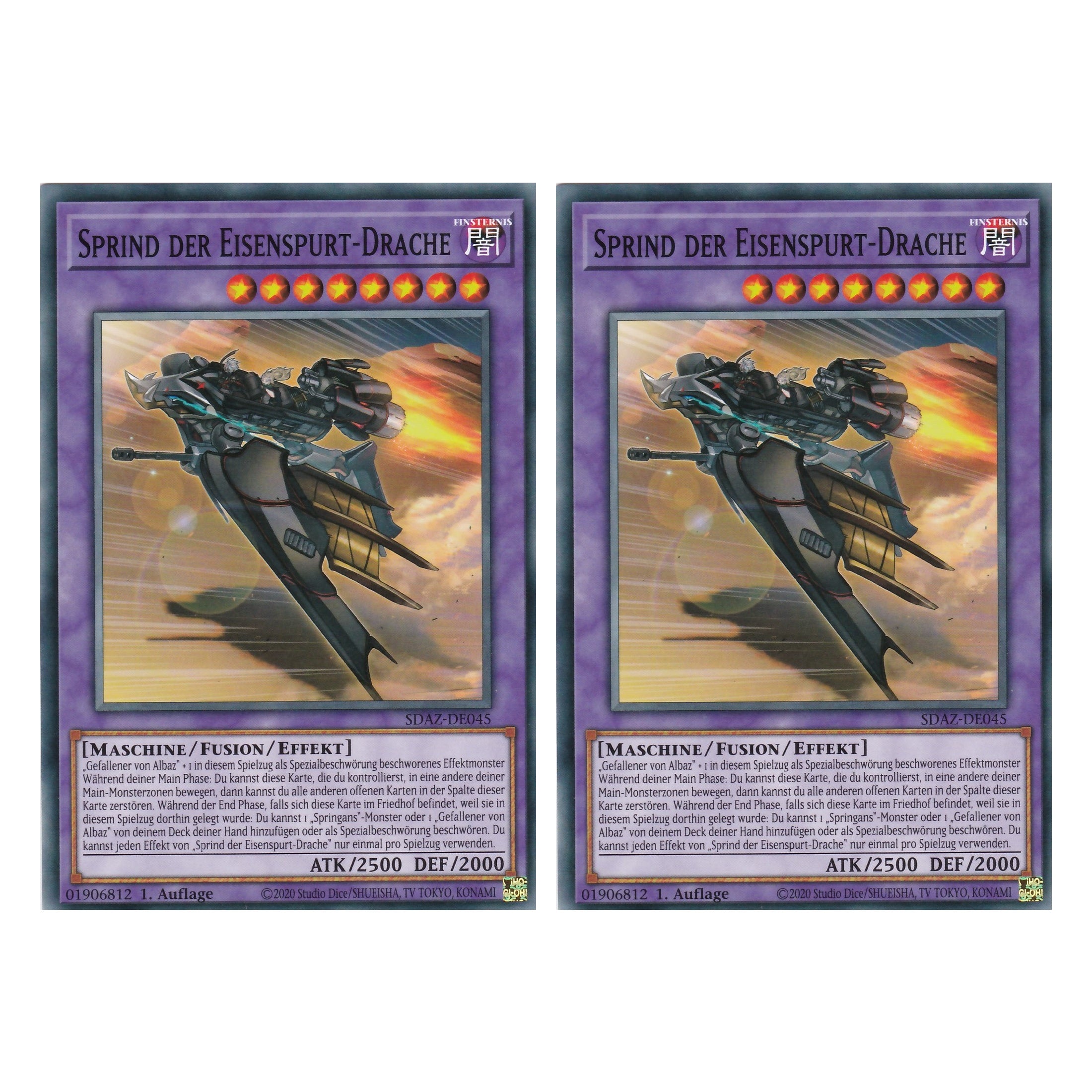 Sprind der Eisenspurt-Drache - SDAZ-DE045 - Common - Deutsch - 1. Auflage - Structure Deck: Albaz Strike - Yu-Gi-Oh! - Duo Set (2 Stück)