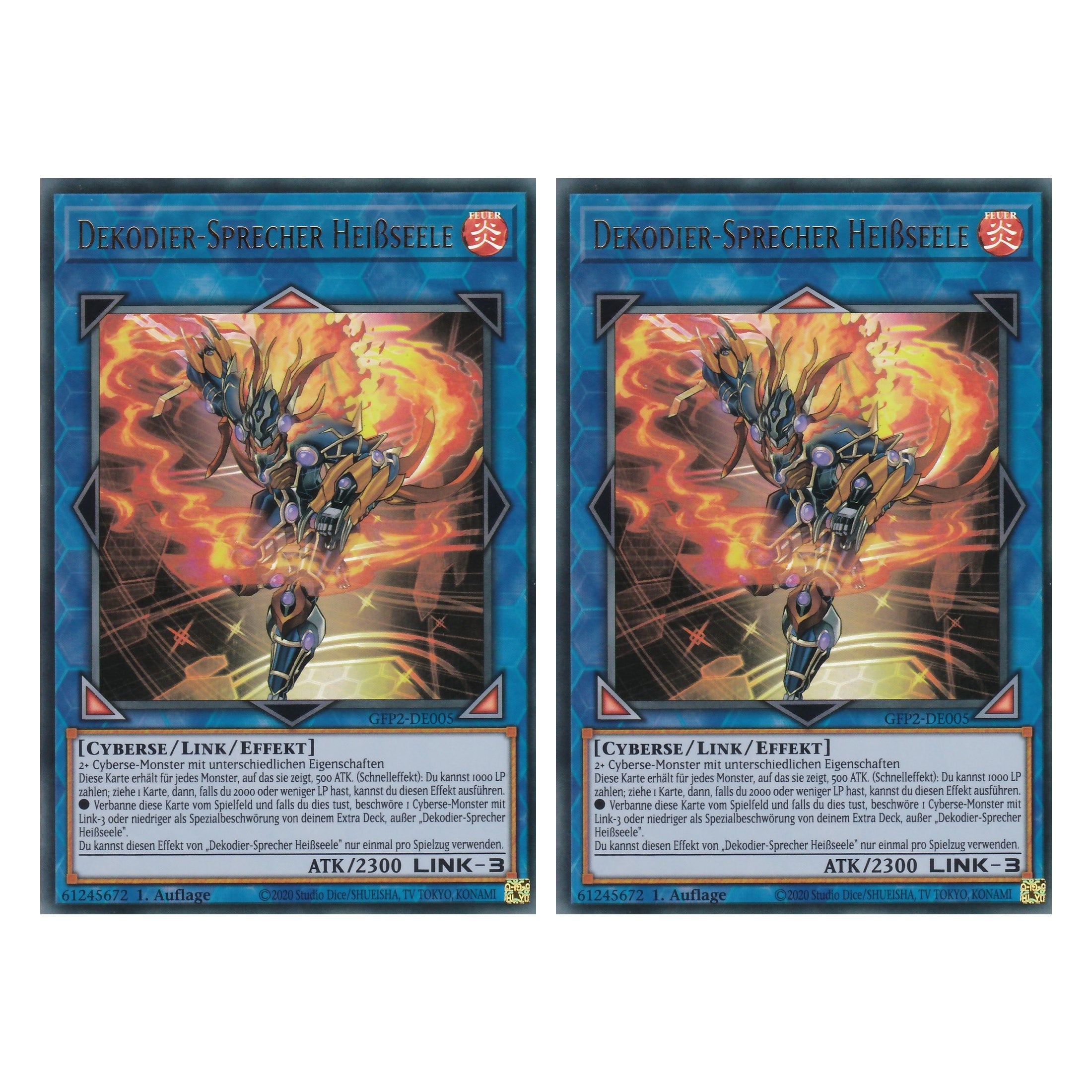 Dekodier-Sprecher Heißseele - GFP2-DE005 - Ultra Rare - Deutsch - 1. Auflage - Ghost from the Past II The Second Hunting - Yu-Gi-Oh! - Duo Set (2 Stück)