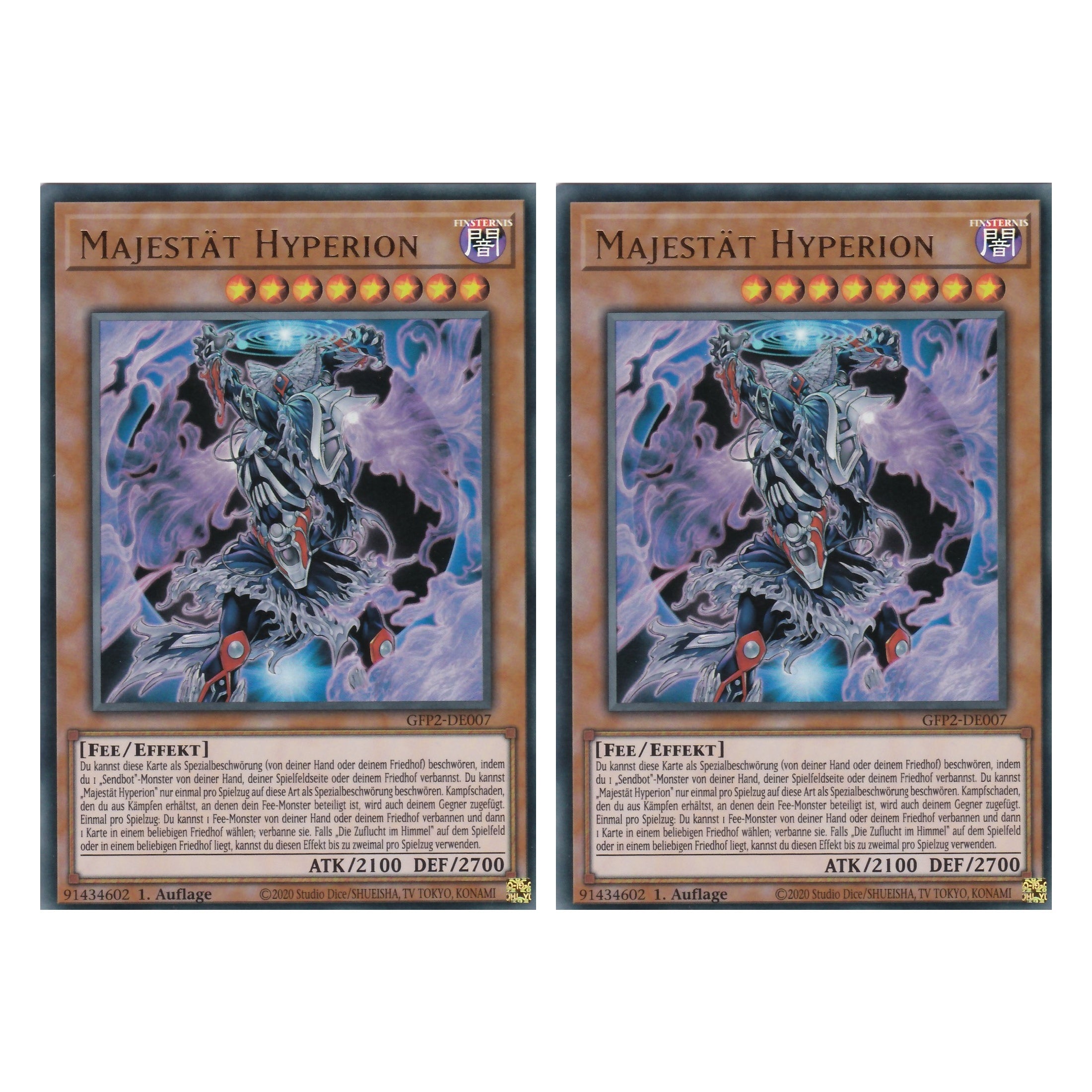 Majestät Hyperion - GFP2-DE007 - Ultra Rare - Deutsch - 1. Auflage - Ghost from the Past II The Second Hunting - Yu-Gi-Oh! - Duo Set (2 Stück)