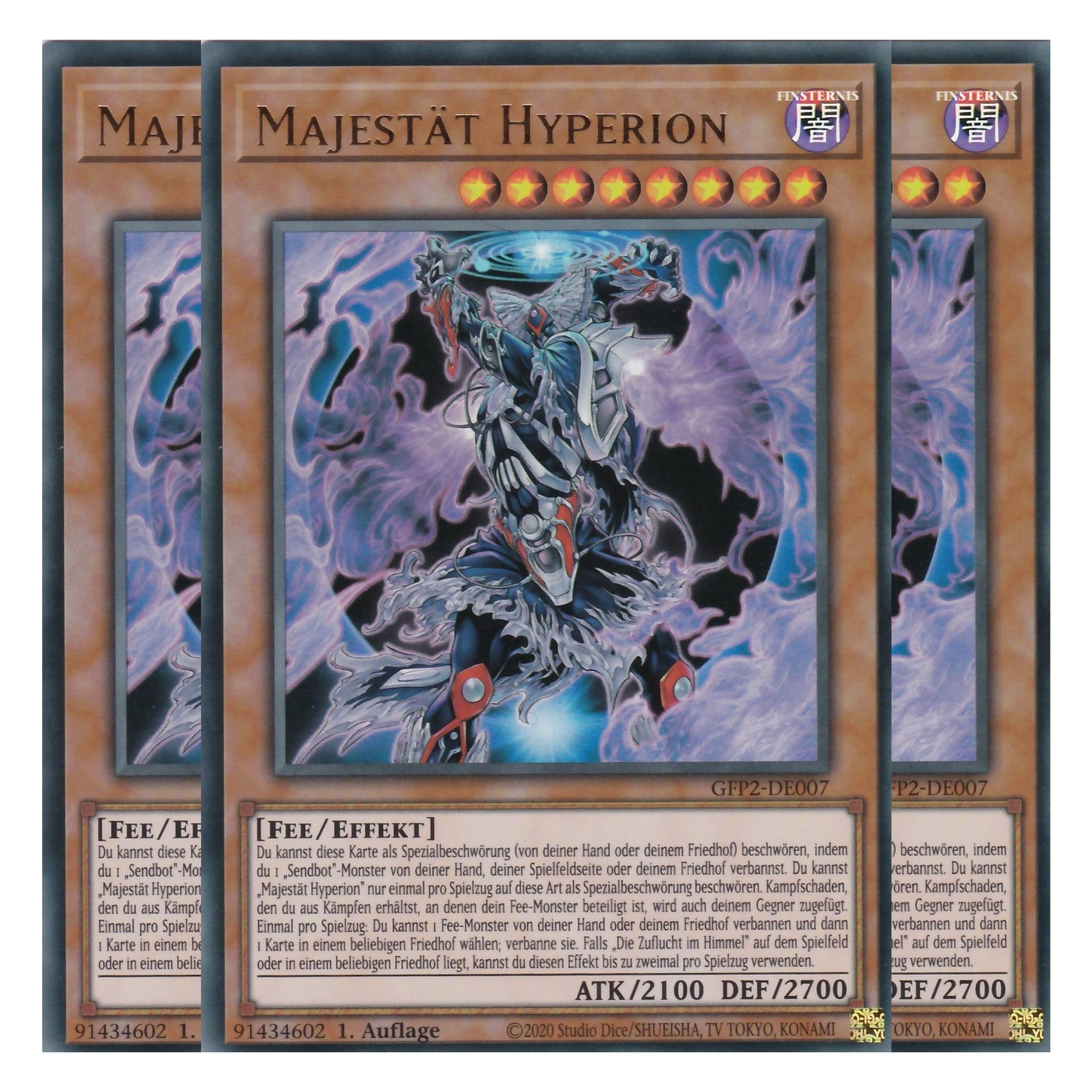 Majestät Hyperion - GFP2-DE007 - Ultra Rare - Deutsch - 1. Auflage - Ghost from the Past II The Second Hunting - Yu-Gi-Oh! - Playset (3 Kopien)