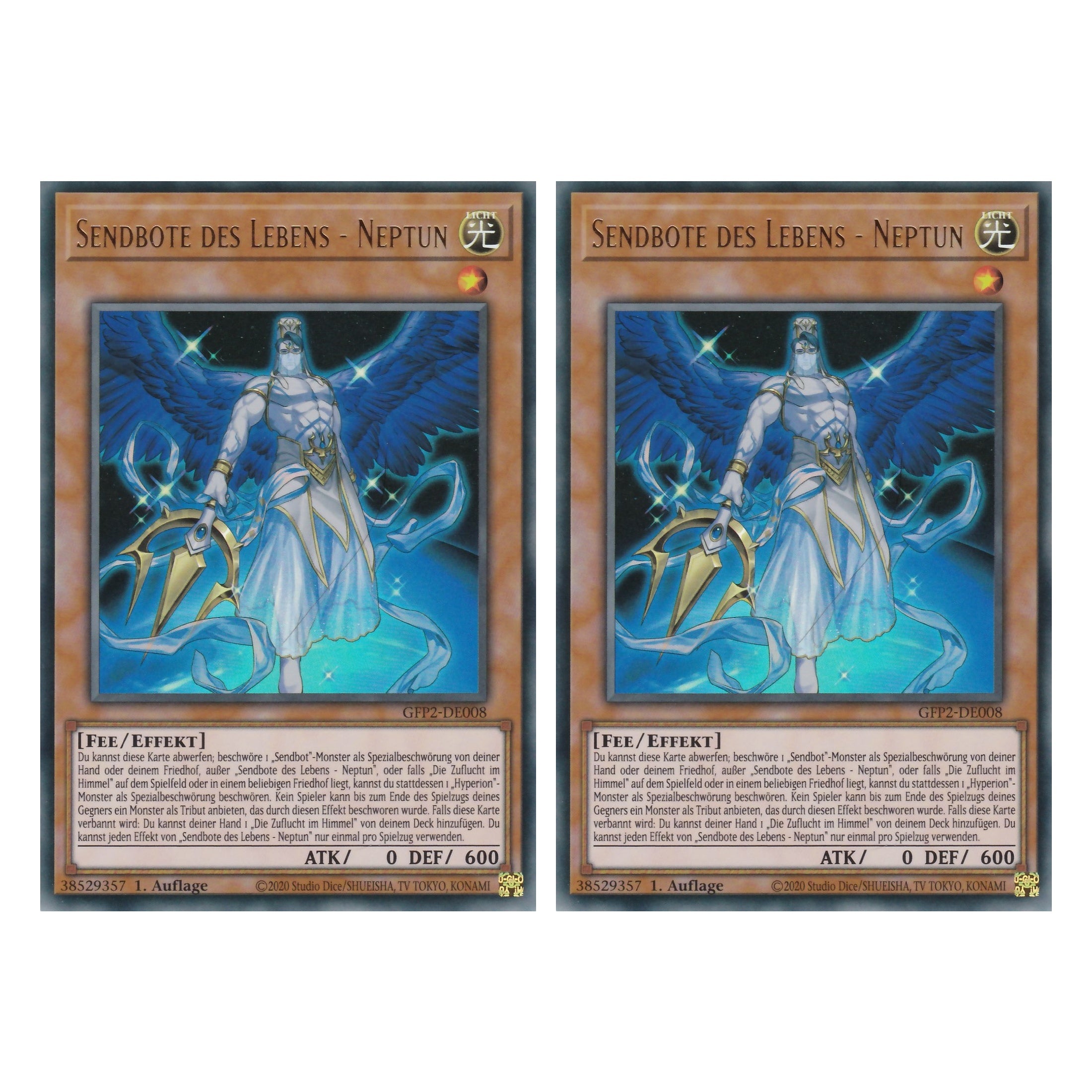 Sendbote des Lebens - Neptun - GFP2-DE008 - Ultra Rare - Deutsch - 1. Auflage - Ghost from the Past II The Second Hunting - Yu-Gi-Oh! - Duo Set (2 Stück)