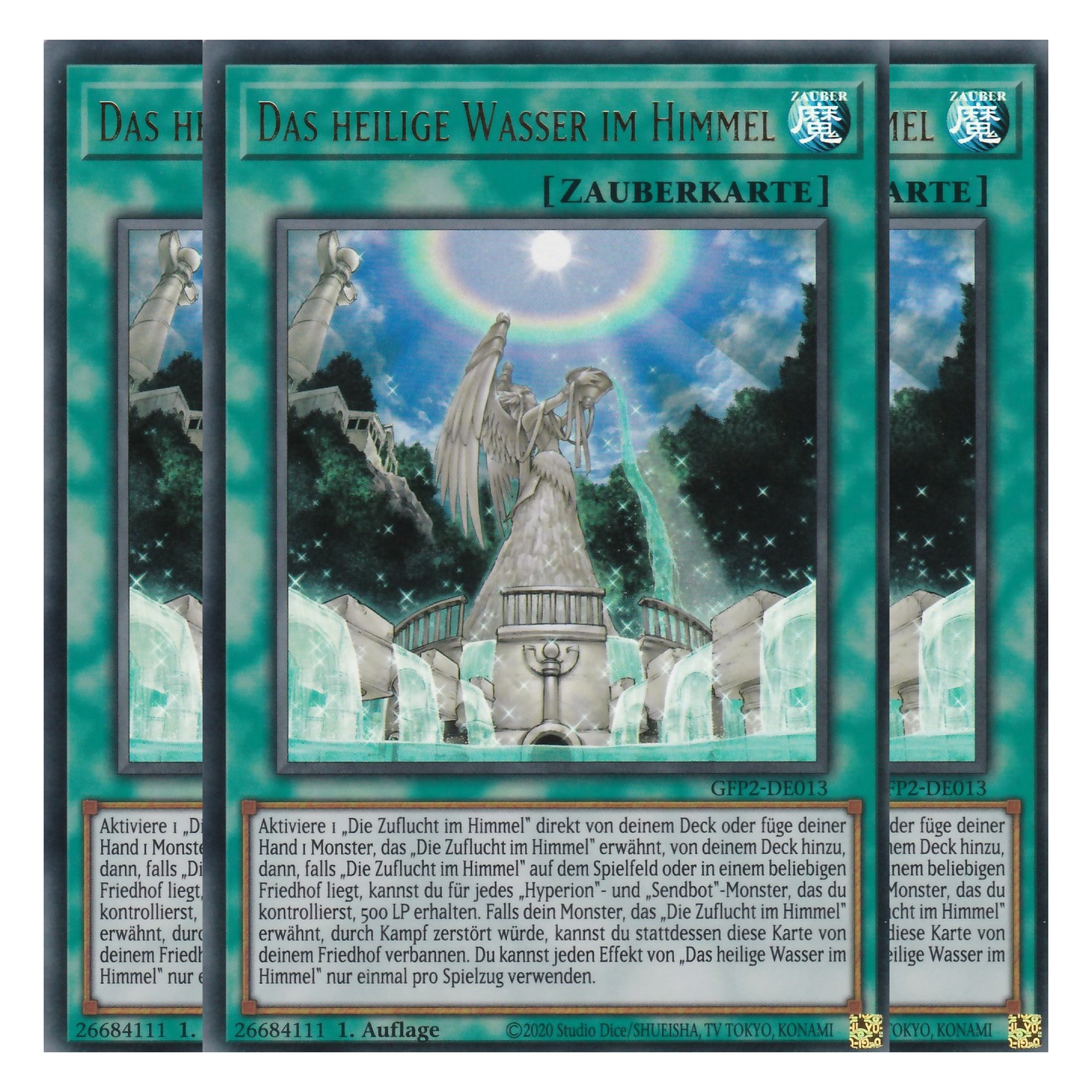 Das heilige Wasser im Himmel - GFP2-DE013 - Ultra Rare - Deutsch - 1. Auflage - Ghost from the Past II The Second Hunting - Yu-Gi-Oh! - Playset (3 Kopien)
