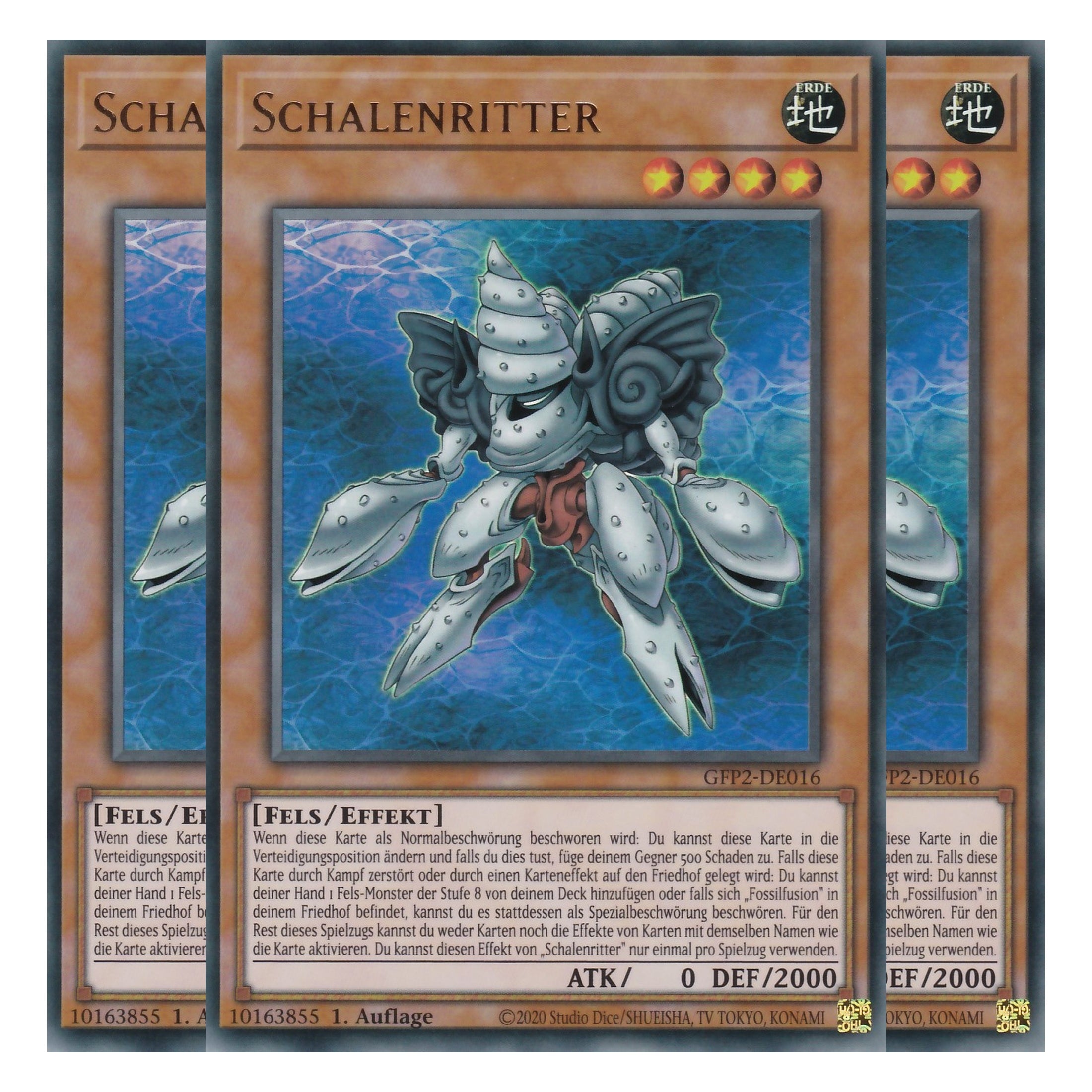 Schalenritter - GFP2-DE016 - Ultra Rare - Deutsch - 1. Auflage - Ghost from the Past II The Second Hunting - Yu-Gi-Oh! - Playset (3 Kopien)