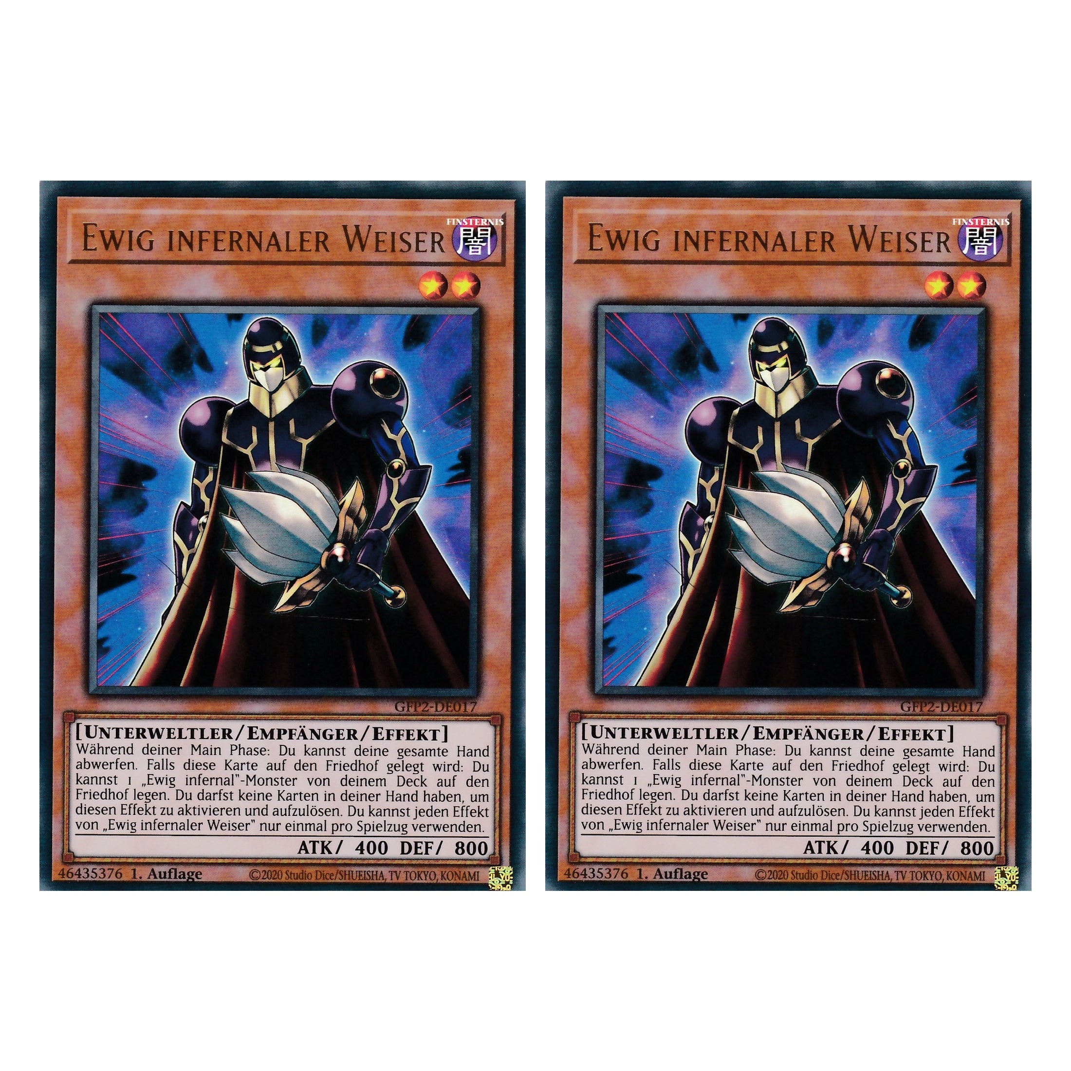 Ewig infernaler Weiser - GFP2-DE017 - Ultra Rare - Deutsch - 1. Auflage - Ghost from the Past II The Second Hunting - Yu-Gi-Oh! - Duo Set (2 Stück)