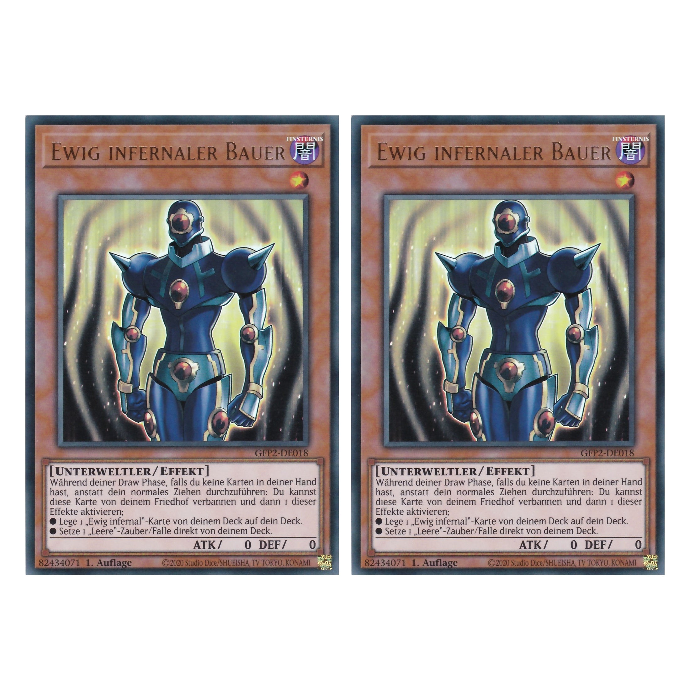 Ewig infernaler Bauer - GFP2-DE018 - Ultra Rare - Deutsch - 1. Auflage - Ghost from the Past II The Second Hunting - Yu-Gi-Oh! - Duo Set (2 Stück)
