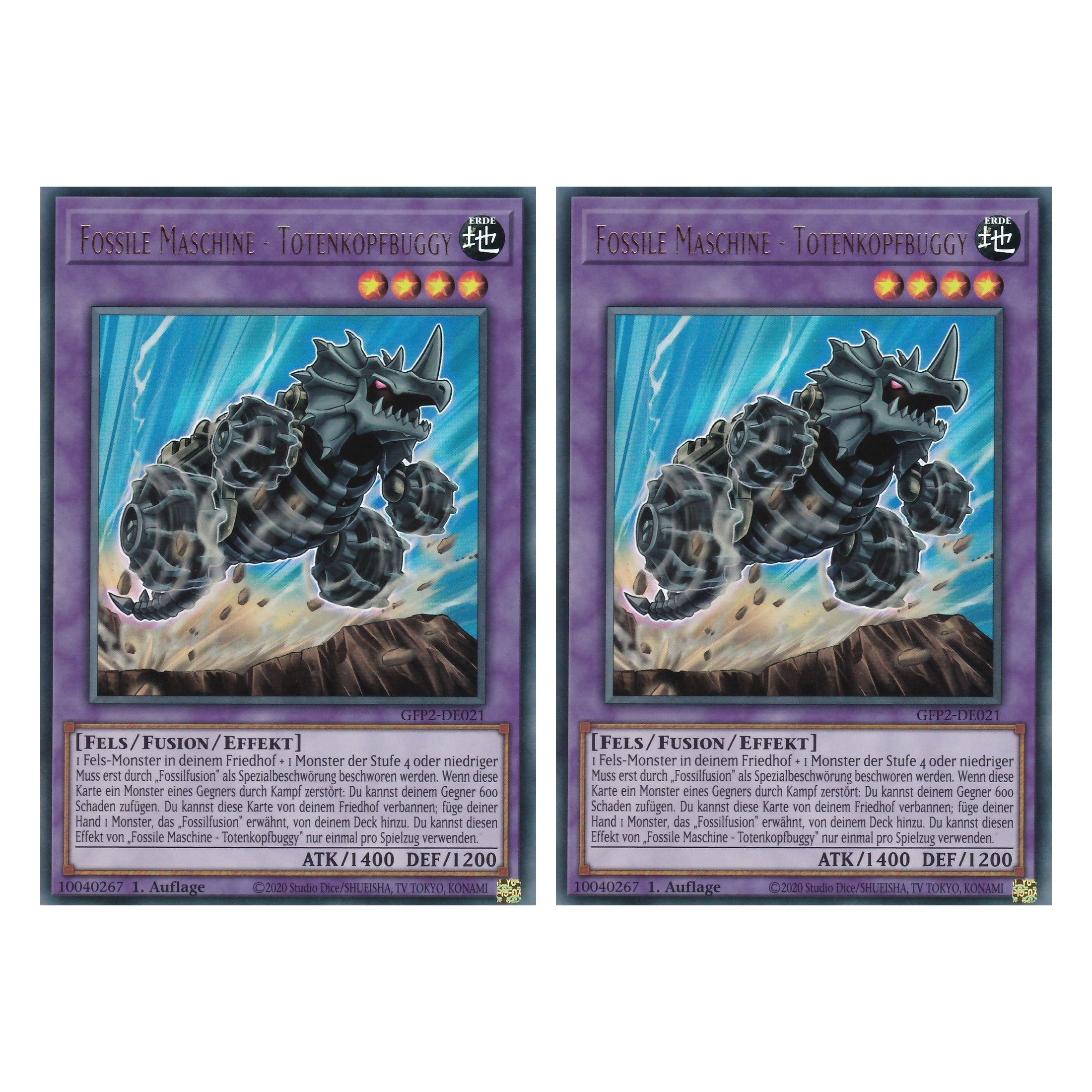 Fossile Maschine - Totenkopfbuggy - GFP2-DE021 - Ultra Rare - Deutsch - 1. Auflage - Ghost from the Past II The Second Hunting - Yu-Gi-Oh! - Duo Set (2 Stück)