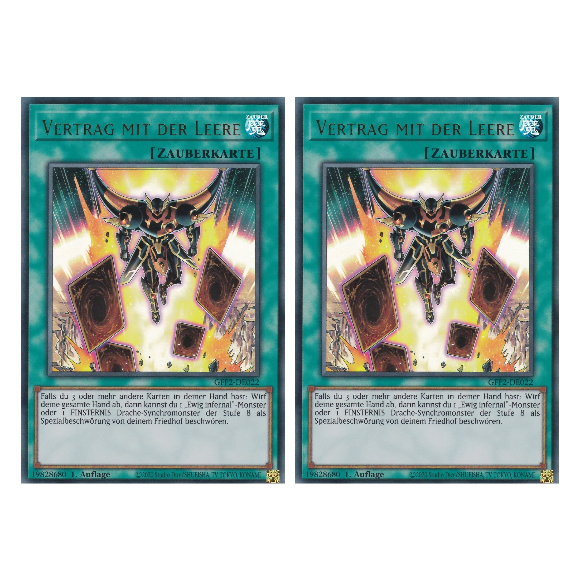 Vertrag mit der Leere - GFP2-DE022 - Ultra Rare - Deutsch - 1. Auflage - Ghost from the Past II The Second Hunting - Yu-Gi-Oh! - Duo Set (2 Stück)