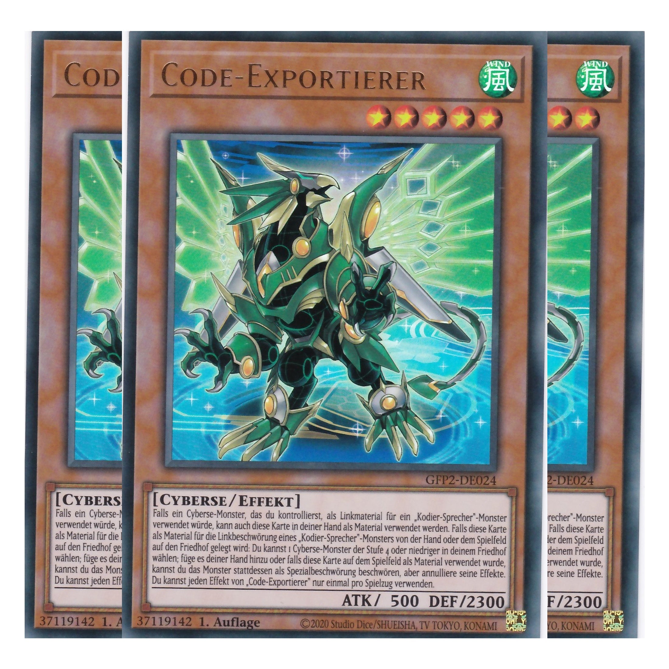 Code-Exportierer - GFP2-DE024 - Ultra Rare - Deutsch - 1. Auflage - Ghost from the Past II The Second Hunting - Yu-Gi-Oh! - Playset (3 Kopien)