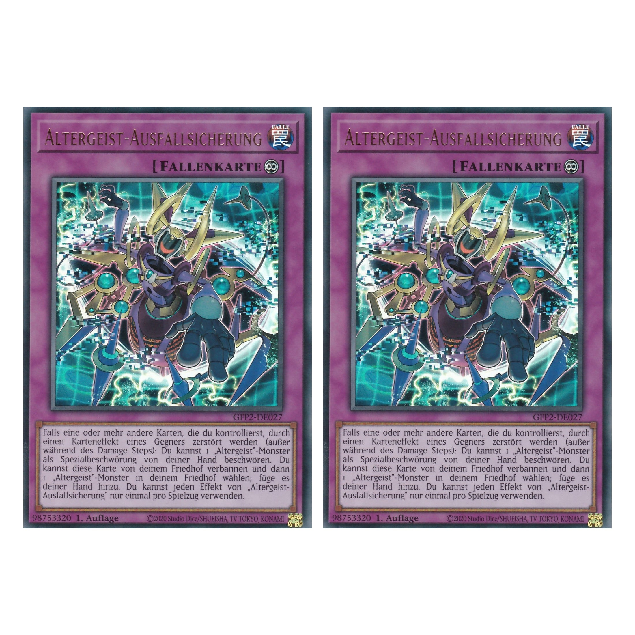 Altergeist-Ausfallsicherung - GFP2-DE027 - Ultra Rare - Deutsch - 1. Auflage - Ghost from the Past II The Second Hunting - Yu-Gi-Oh! - Duo Set (2 Stück)