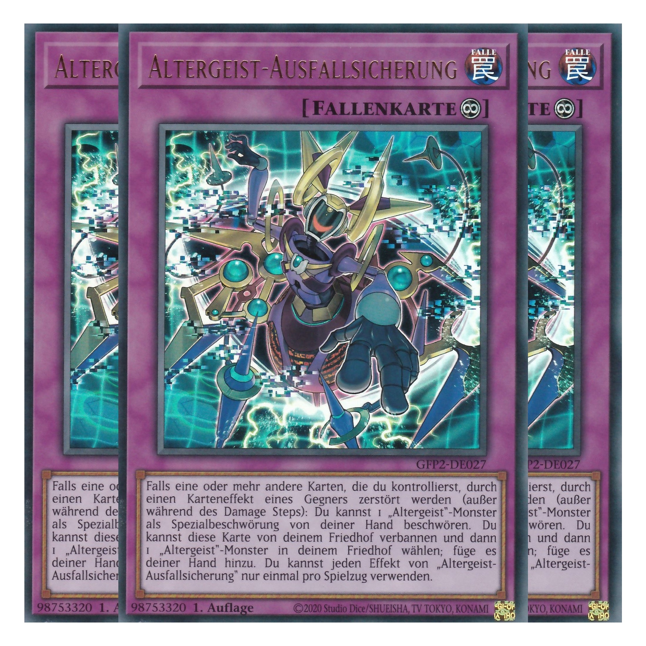 Altergeist-Ausfallsicherung - GFP2-DE027 - Ultra Rare - Deutsch - 1. Auflage - Ghost from the Past II The Second Hunting - Yu-Gi-Oh! - Playset (3 Kopien)