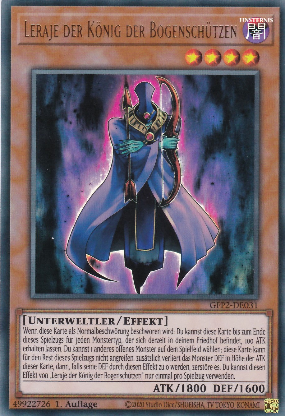 Leraje der König der Bogenschützen - GFP2-DE031 - Ultra Rare - Deutsch - 1. Auflage - Ghosts From the Past: The 2nd Haunting