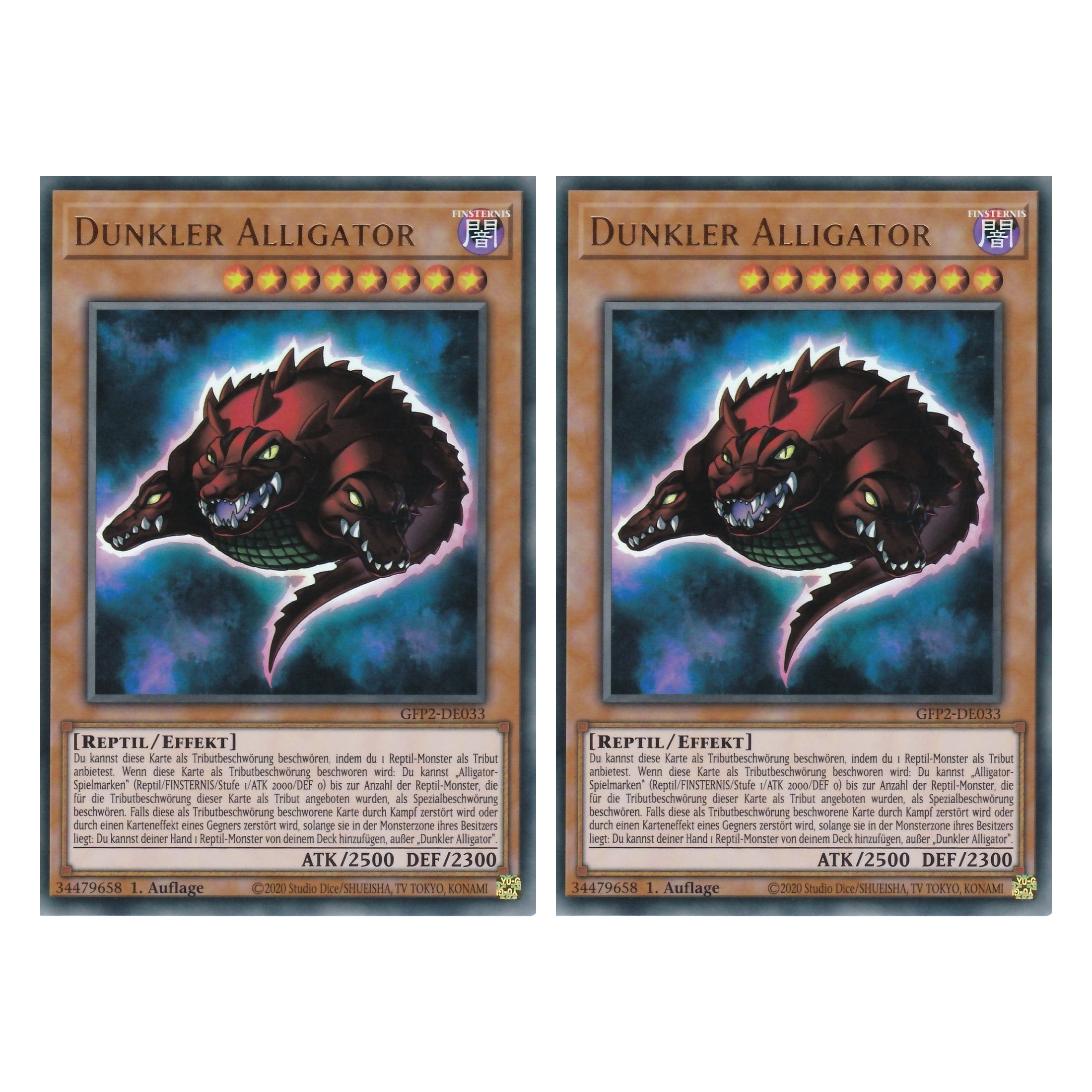 Dunkler Alligator - GFP2-DE033 - Ultra Rare - Deutsch - 1. Auflage - Ghost from the Past II The Second Hunting - Yu-Gi-Oh! - Duo Set (2 Stück)