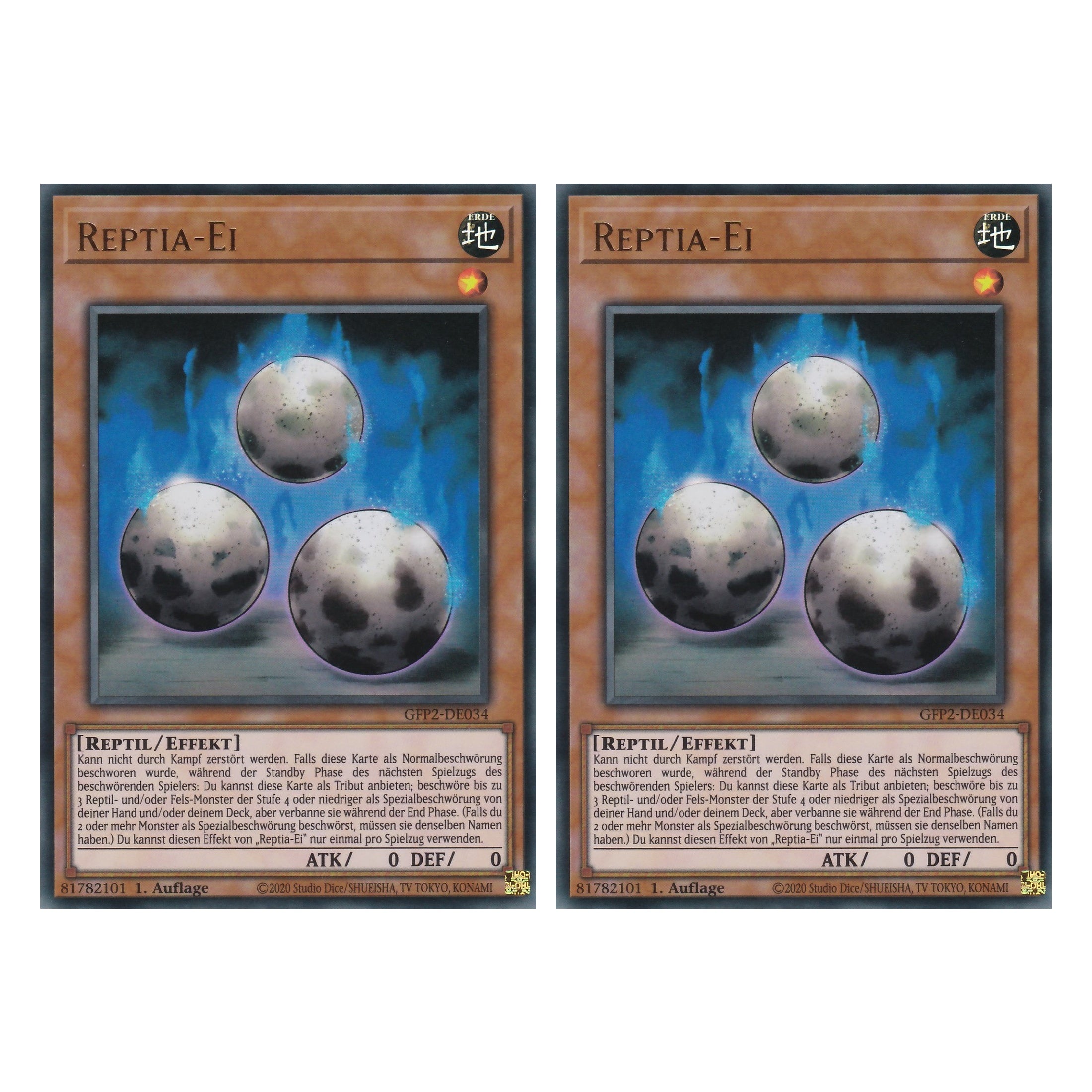 Reptia-Ei - GFP2-DE034 - Ultra Rare - Deutsch - 1. Auflage - Ghost from the Past II The Second Hunting - Yu-Gi-Oh! - Duo Set (2 Stück)