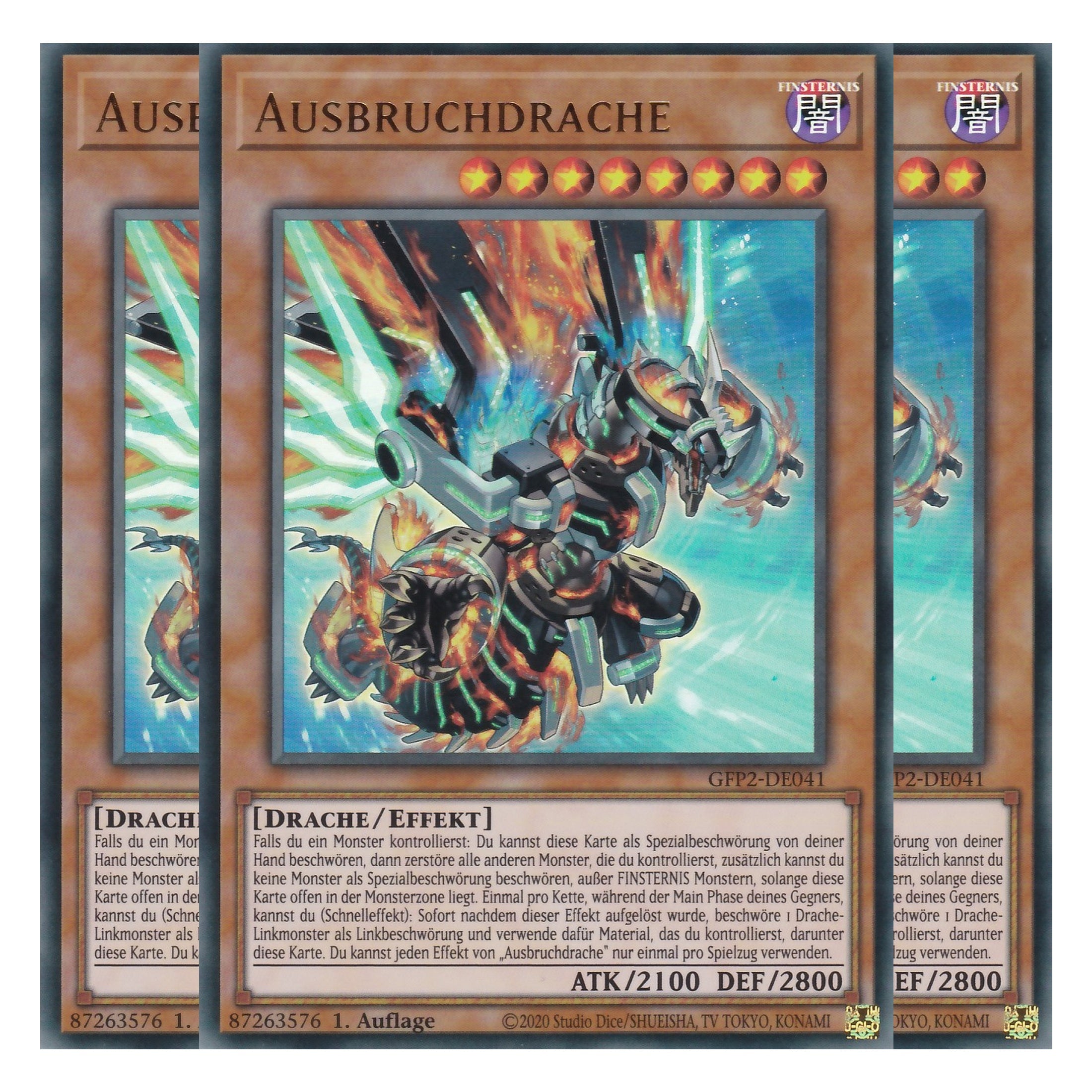 Ausbruchdrache - GFP2-DE041 - Ultra Rare - Deutsch - 1. Auflage - Ghost from the Past II The Second Hunting - Yu-Gi-Oh! - Playset (3 Kopien)