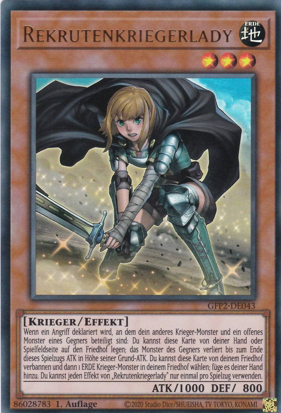 Rekrutenkriegerlady - GFP2-DE043 - Ultra Rare - Deutsch - 1. Auflage - Ghosts From the Past: The 2nd Haunting
