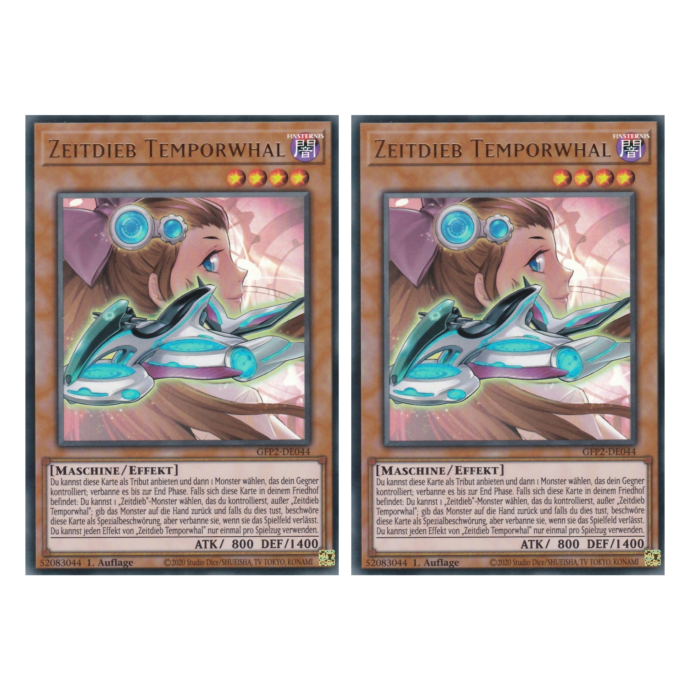 Zeitdieb Temporwhal - GFP2-DE044 - Ultra Rare - Deutsch - 1. Auflage - Ghost from the Past II The Second Hunting - Yu-Gi-Oh! - Duo Set (2 Stück)