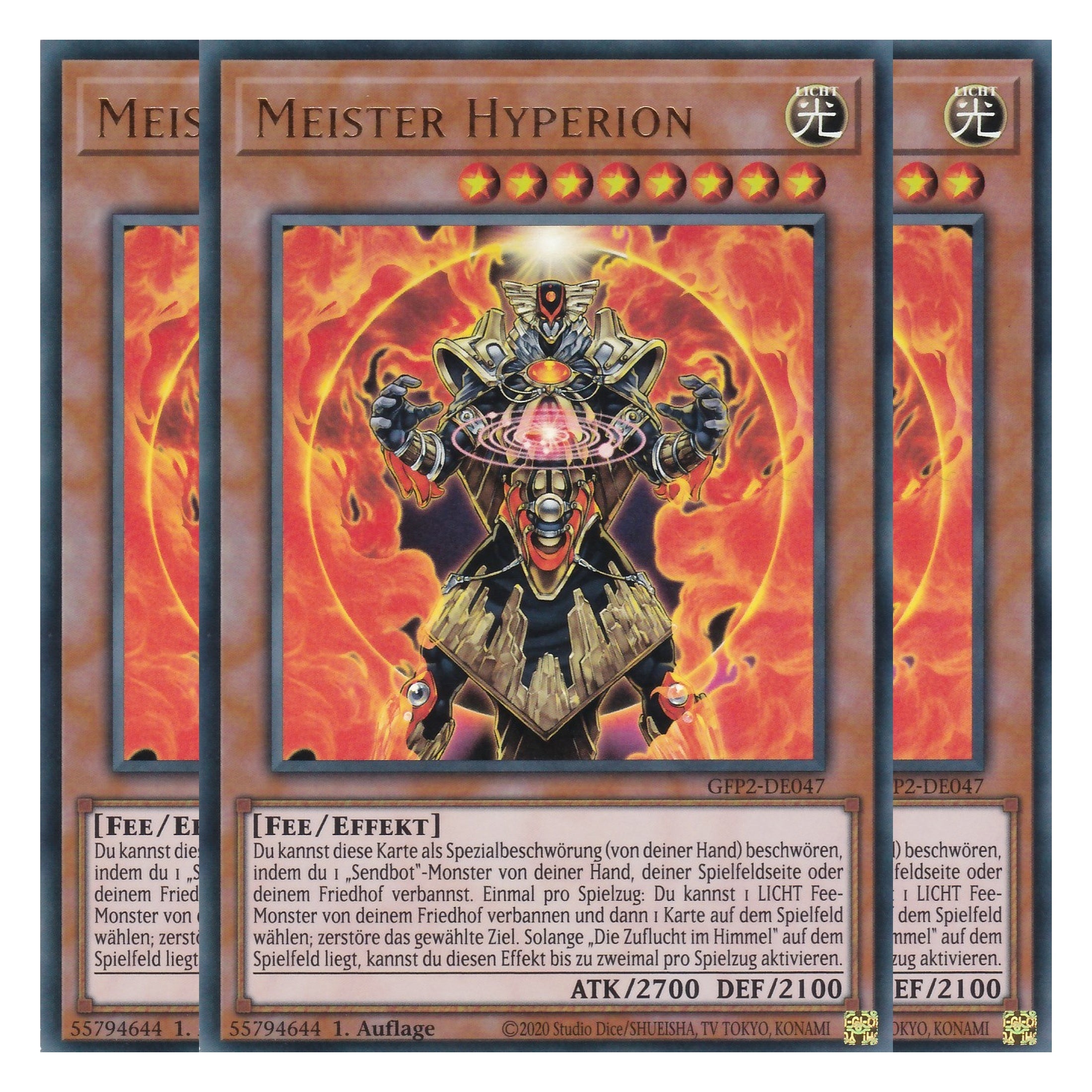 Meister Hyperion - GFP2-DE047 - Ultra Rare - Deutsch - 1. Auflage - Ghost from the Past II The Second Hunting - Yu-Gi-Oh! - Playset (3 Kopien)