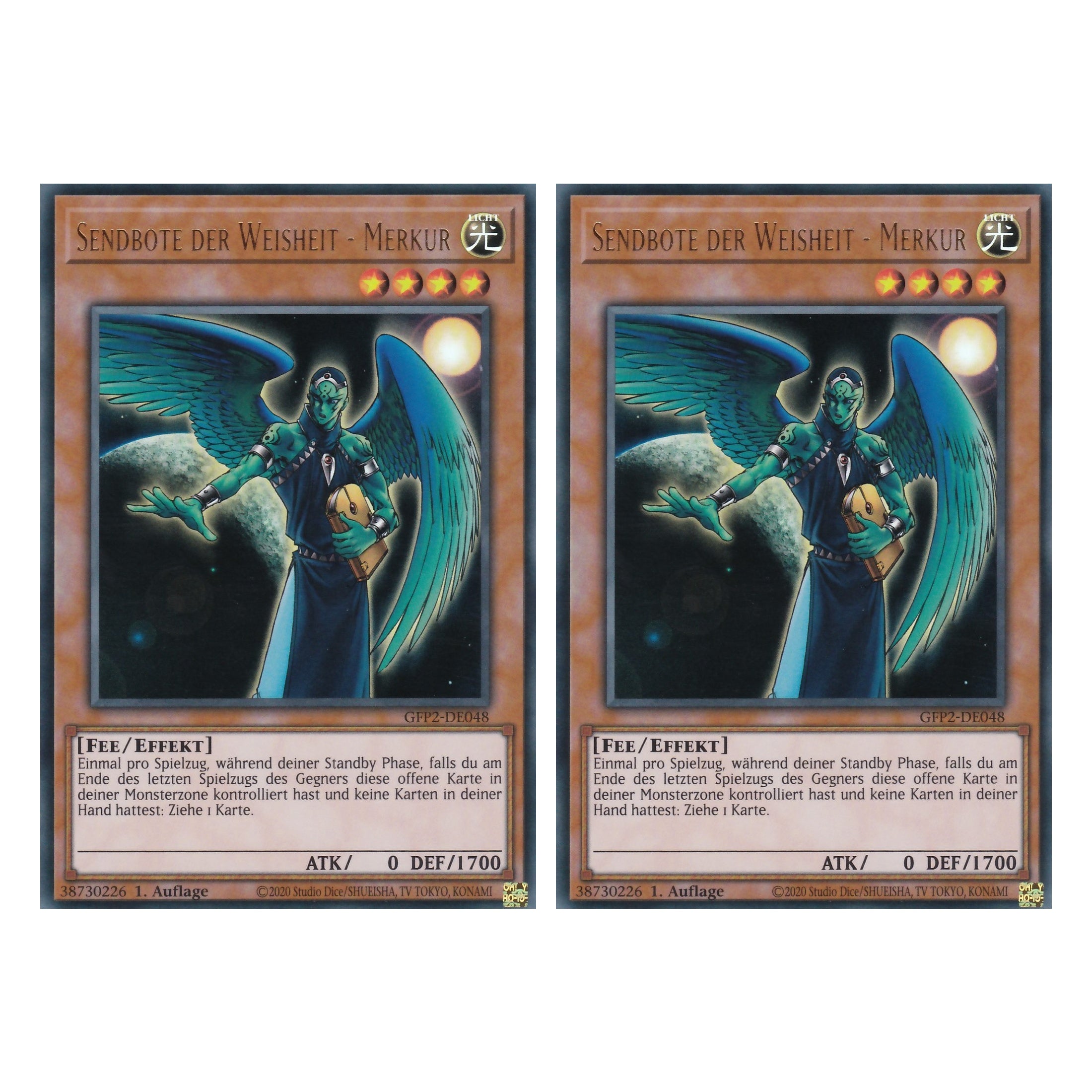 Sendbote der Weisheit - Merkur - GFP2-DE048 - Ultra Rare - Deutsch - 1. Auflage - Ghost from the Past II The Second Hunting - Yu-Gi-Oh! - Duo Set (2 Stück)