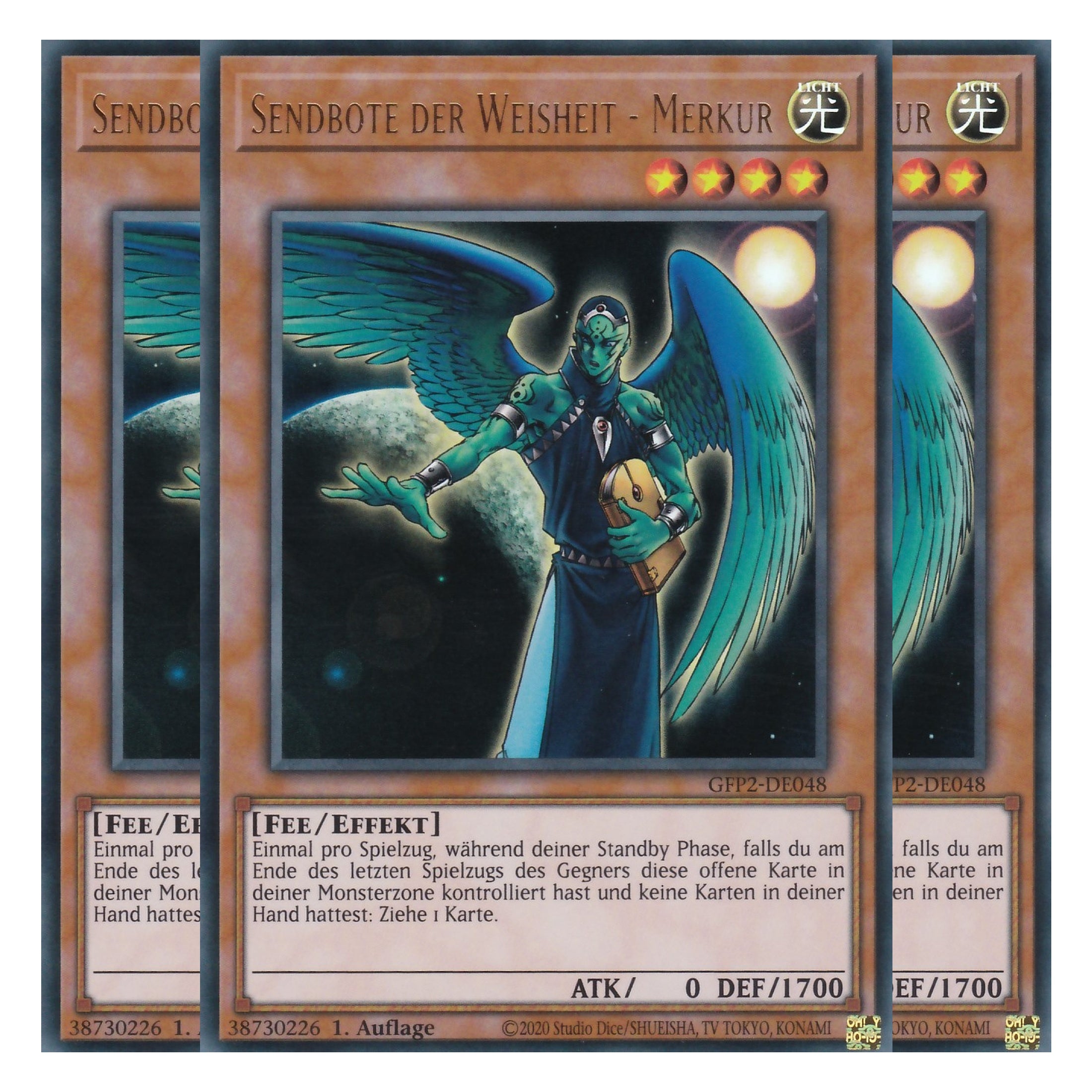 Sendbote der Weisheit - Merkur - GFP2-DE048 - Ultra Rare - Deutsch - 1. Auflage - Ghost from the Past II The Second Hunting - Yu-Gi-Oh! - Playset (3 Kopien)