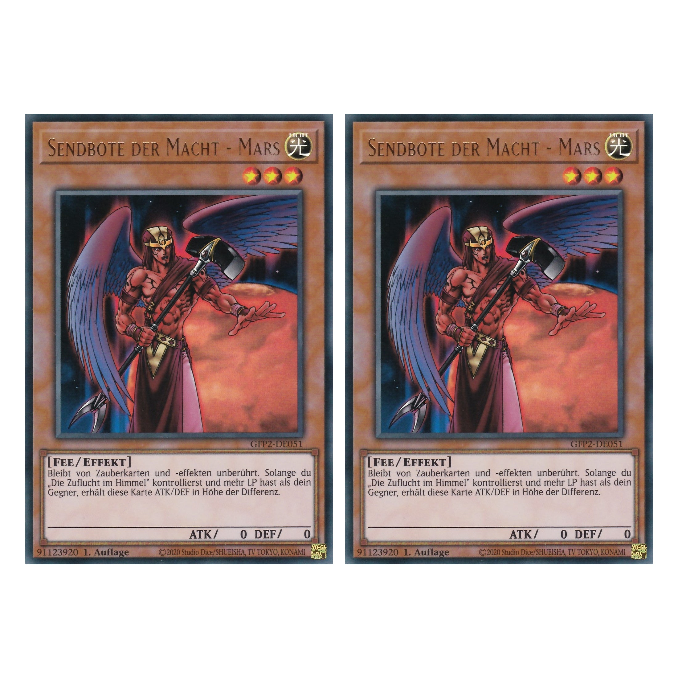 Sendbote der Macht - Mars - GFP2-DE051 - Ultra Rare - Deutsch - 1. Auflage - Ghost from the Past II The Second Hunting - Yu-Gi-Oh! - Duo Set (2 Stück)