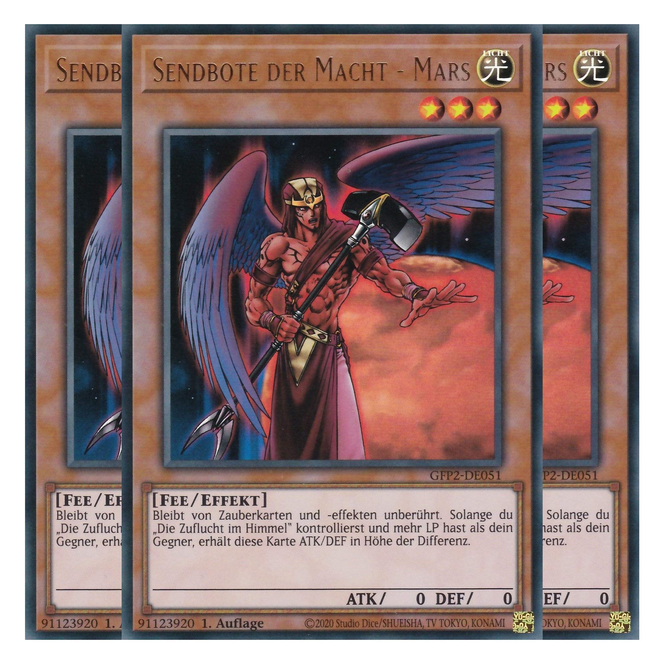 Sendbote der Macht - Mars - GFP2-DE051 - Ultra Rare - Deutsch - 1. Auflage - Ghost from the Past II The Second Hunting - Yu-Gi-Oh! - Playset (3 Kopien)