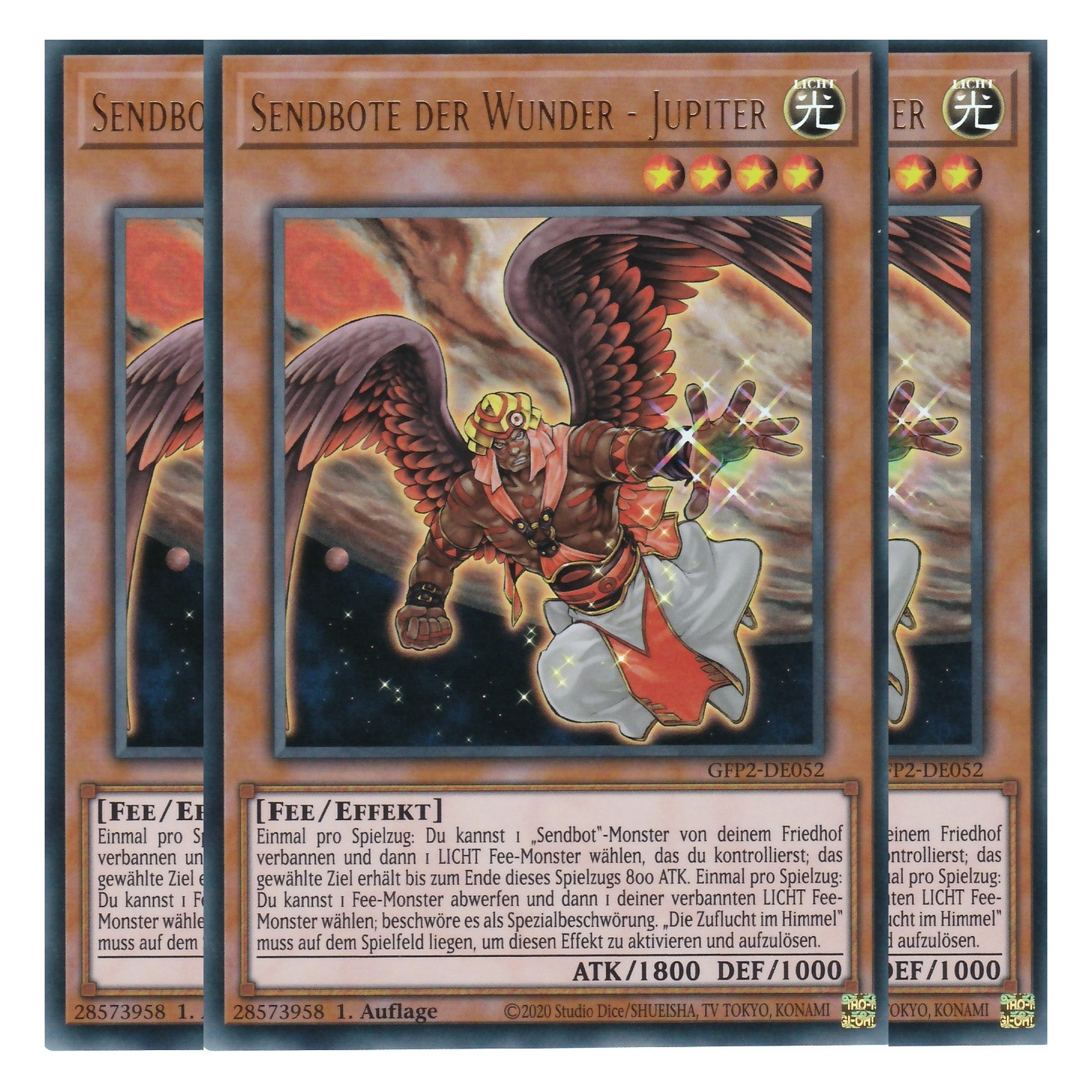 Sendbote der Wunder - Jupiter - GFP2-DE052 - Ultra Rare - Deutsch - 1. Auflage - Ghost from the Past II The Second Hunting - Yu-Gi-Oh! - Playset (3 Kopien)