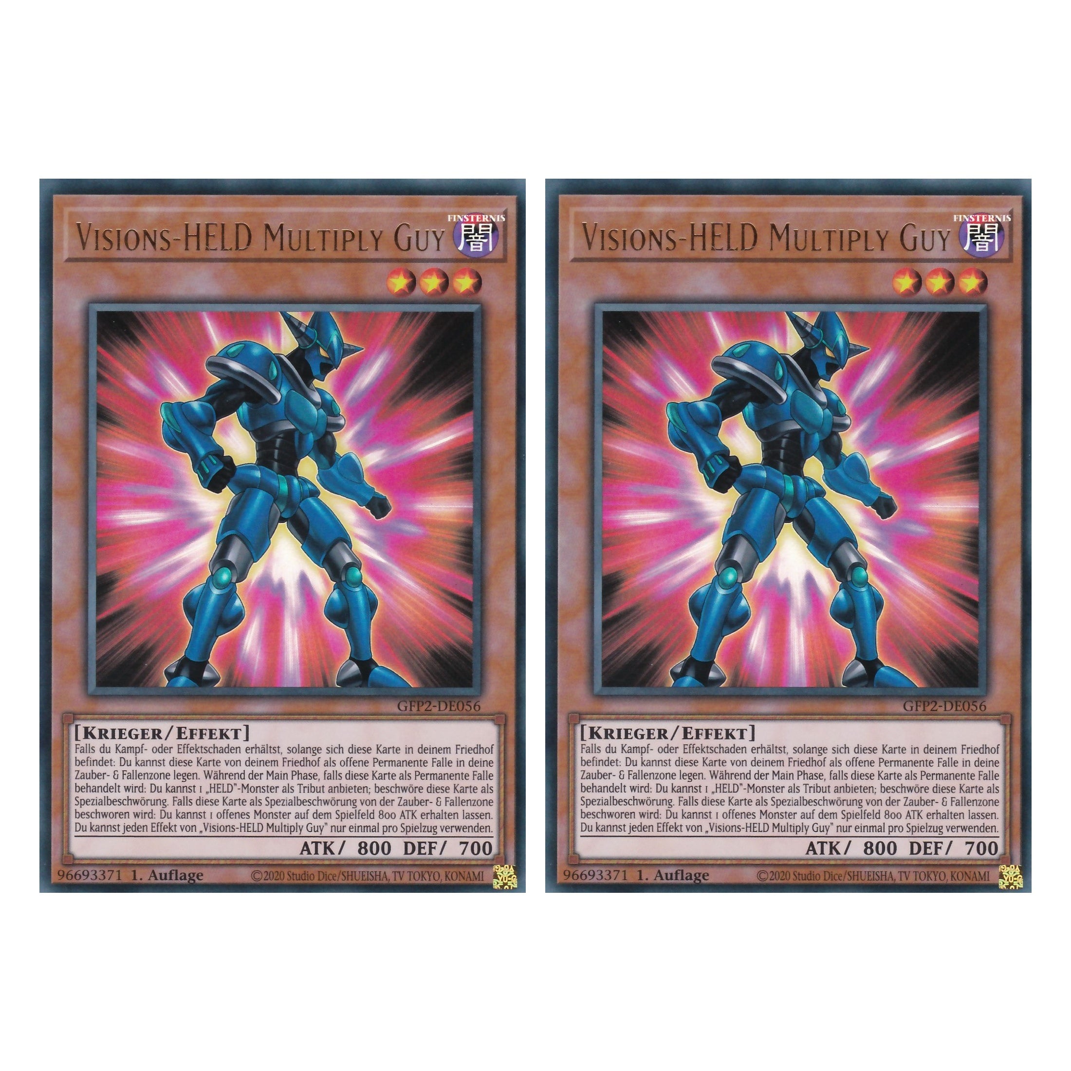 Visions-HELD Multiply Guy - GFP2-DE056 - Ultra Rare - Deutsch - 1. Auflage - Ghost from the Past II The Second Hunting - Yu-Gi-Oh! - Duo Set (2 Stück)