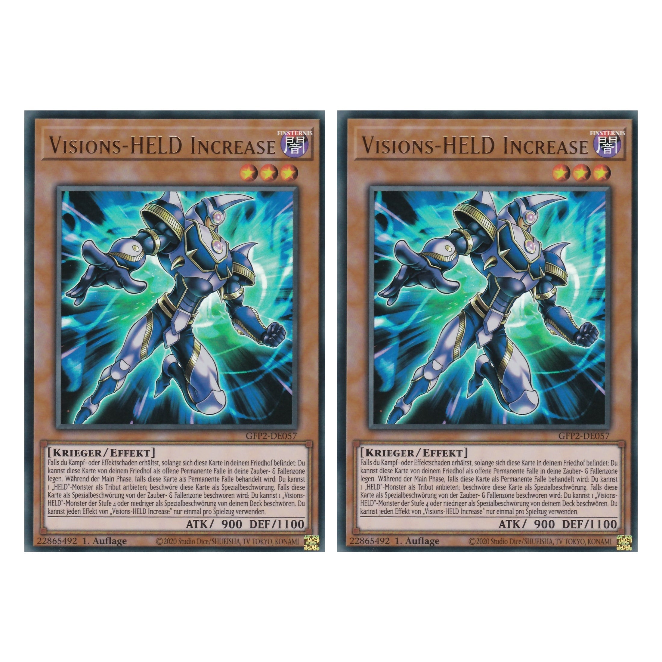 Visions-HELD Increase - GFP2-DE057 - Ultra Rare - Deutsch - 1. Auflage - Ghost from the Past II The Second Hunting - Yu-Gi-Oh! - Duo Set (2 Stück)