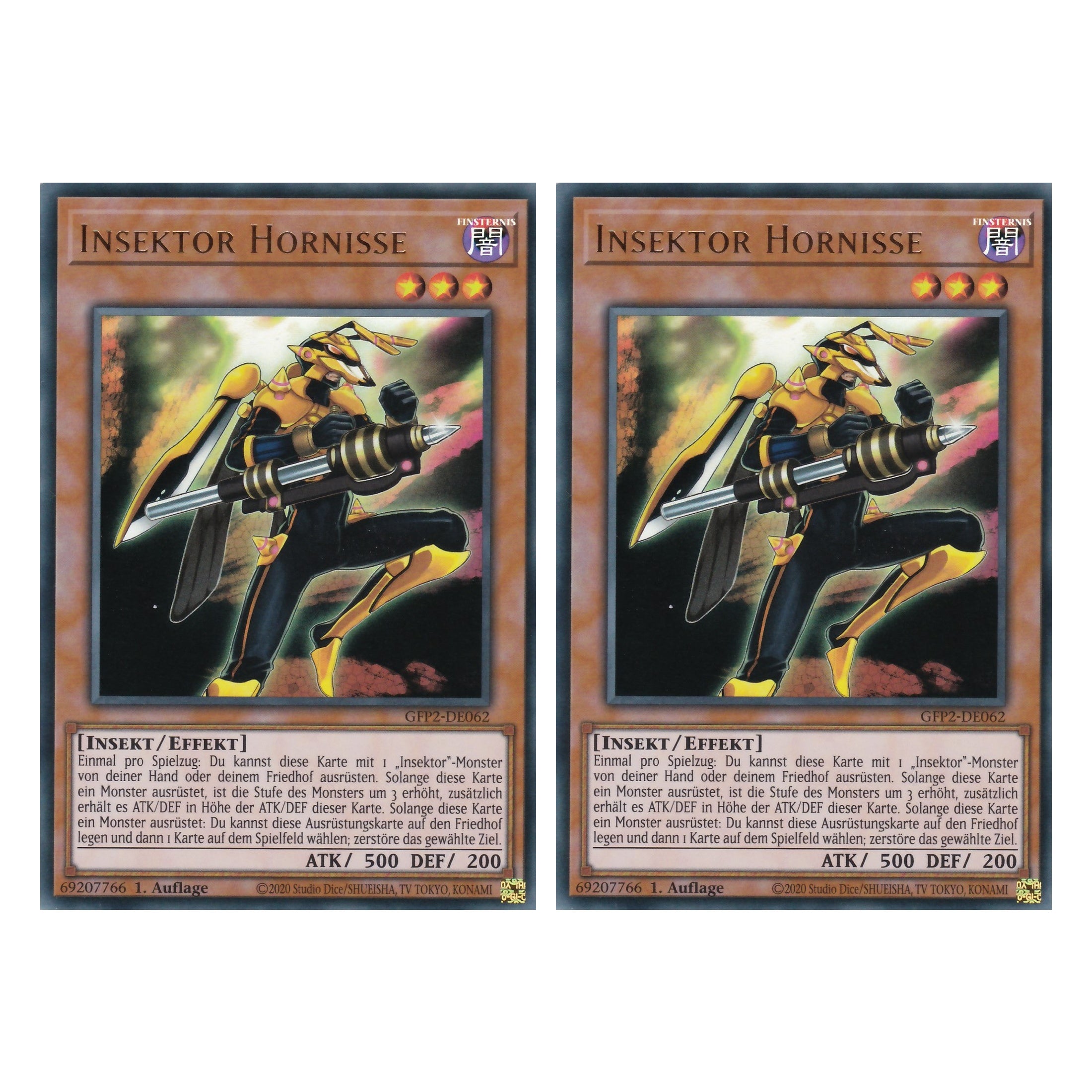Insektor Hornisse - GFP2-DE062 - Ultra Rare - Deutsch - 1. Auflage - Ghost from the Past II The Second Hunting - Yu-Gi-Oh! - Duo Set (2 Stück)