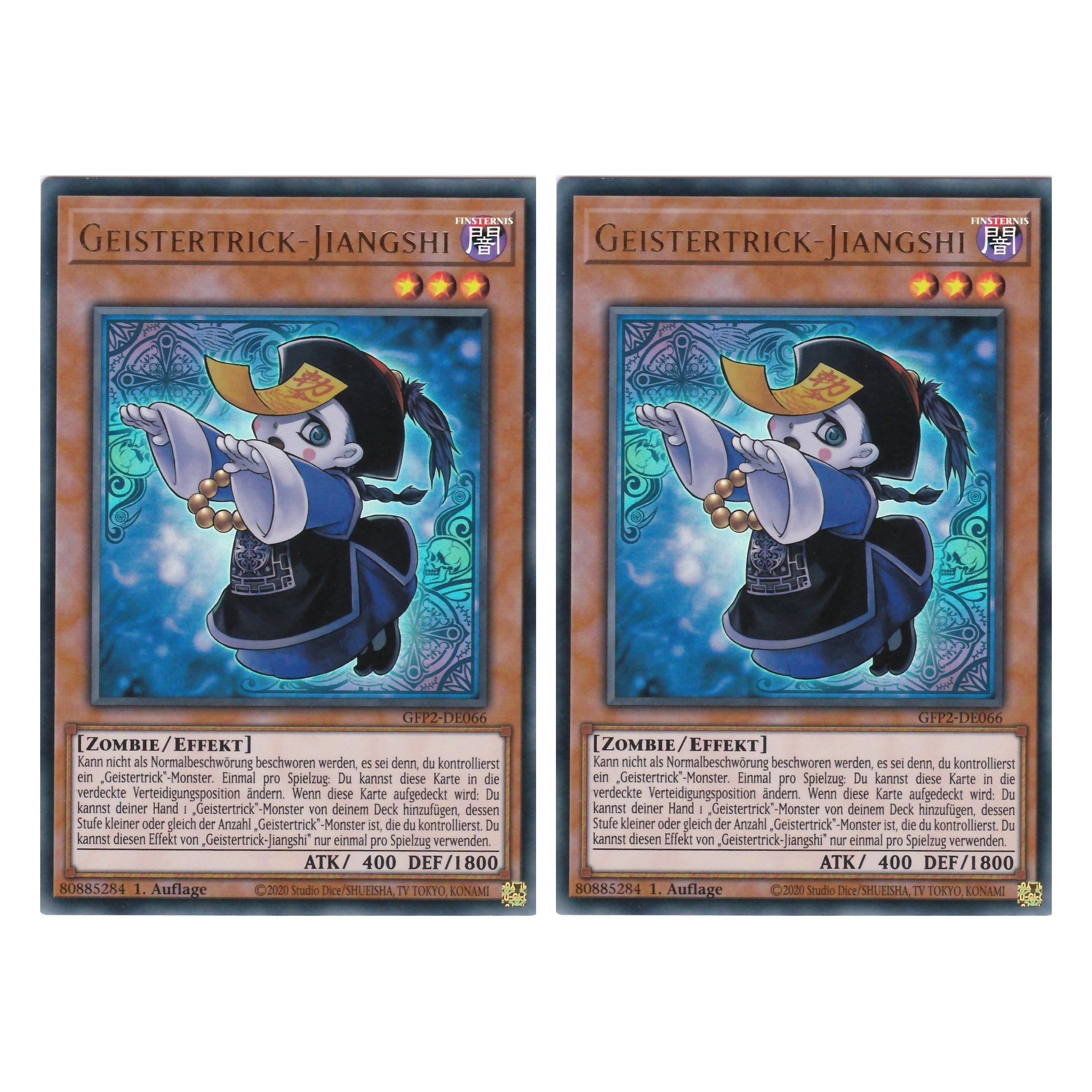 Geistertrick-Jiangshi - GFP2-DE066 - Ultra Rare - Deutsch - 1. Auflage - Ghost from the Past II The Second Hunting - Yu-Gi-Oh! - Duo Set (2 Stück)