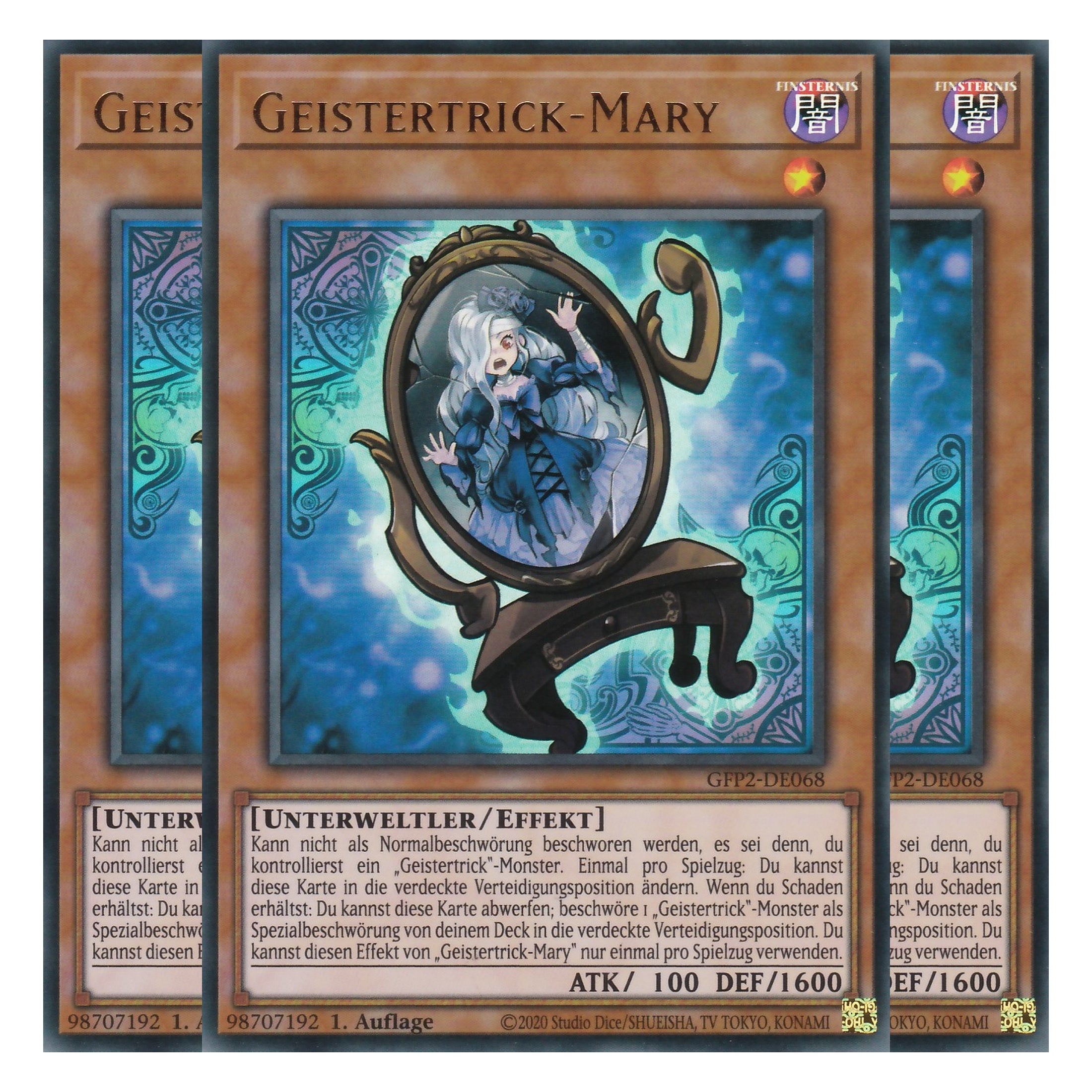Geistertrick-Mary - GFP2-DE068 - Ultra Rare - Deutsch - 1. Auflage - Ghost from the Past II The Second Hunting - Yu-Gi-Oh! - Playset (3 Kopien)