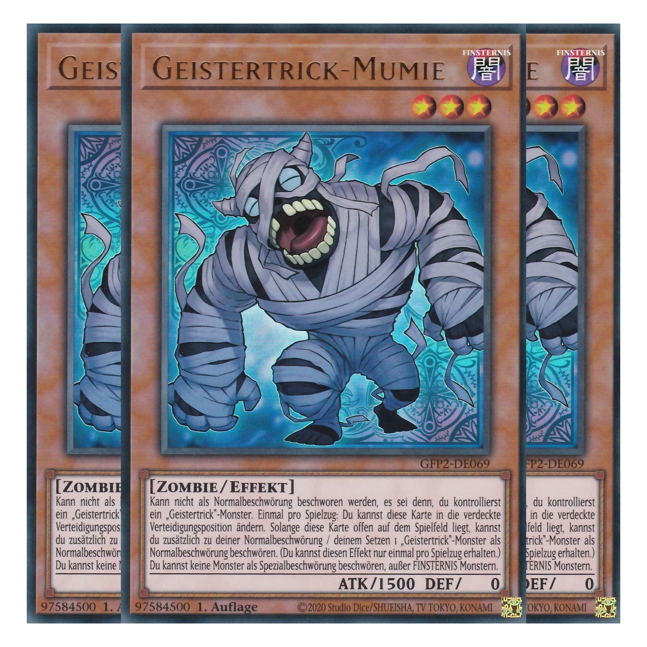Geistertrick-Mumie - GFP2-DE069 - Ultra Rare - Deutsch - 1. Auflage - Ghost from the Past II The Second Hunting - Yu-Gi-Oh! - Playset (3 Kopien)