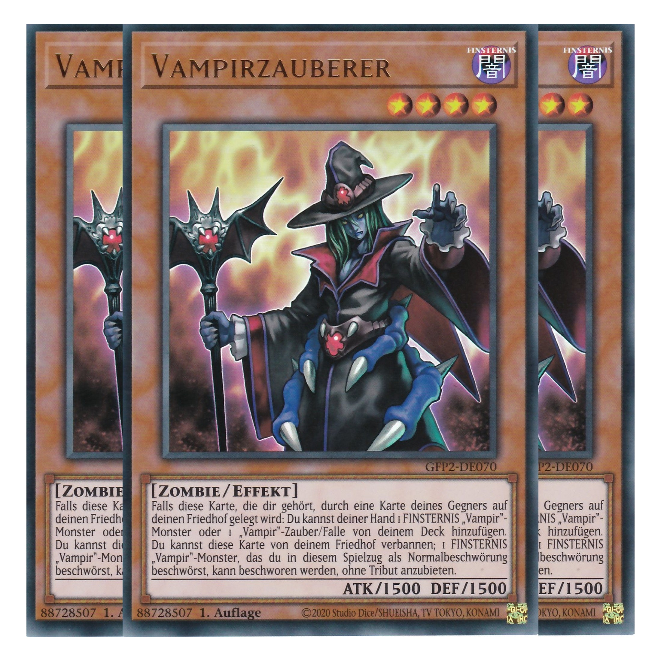 Vampirzauberer - GFP2-DE070 - Ultra Rare - Deutsch - 1. Auflage - Ghost from the Past II The Second Hunting - Yu-Gi-Oh! - Playset (3 Kopien)