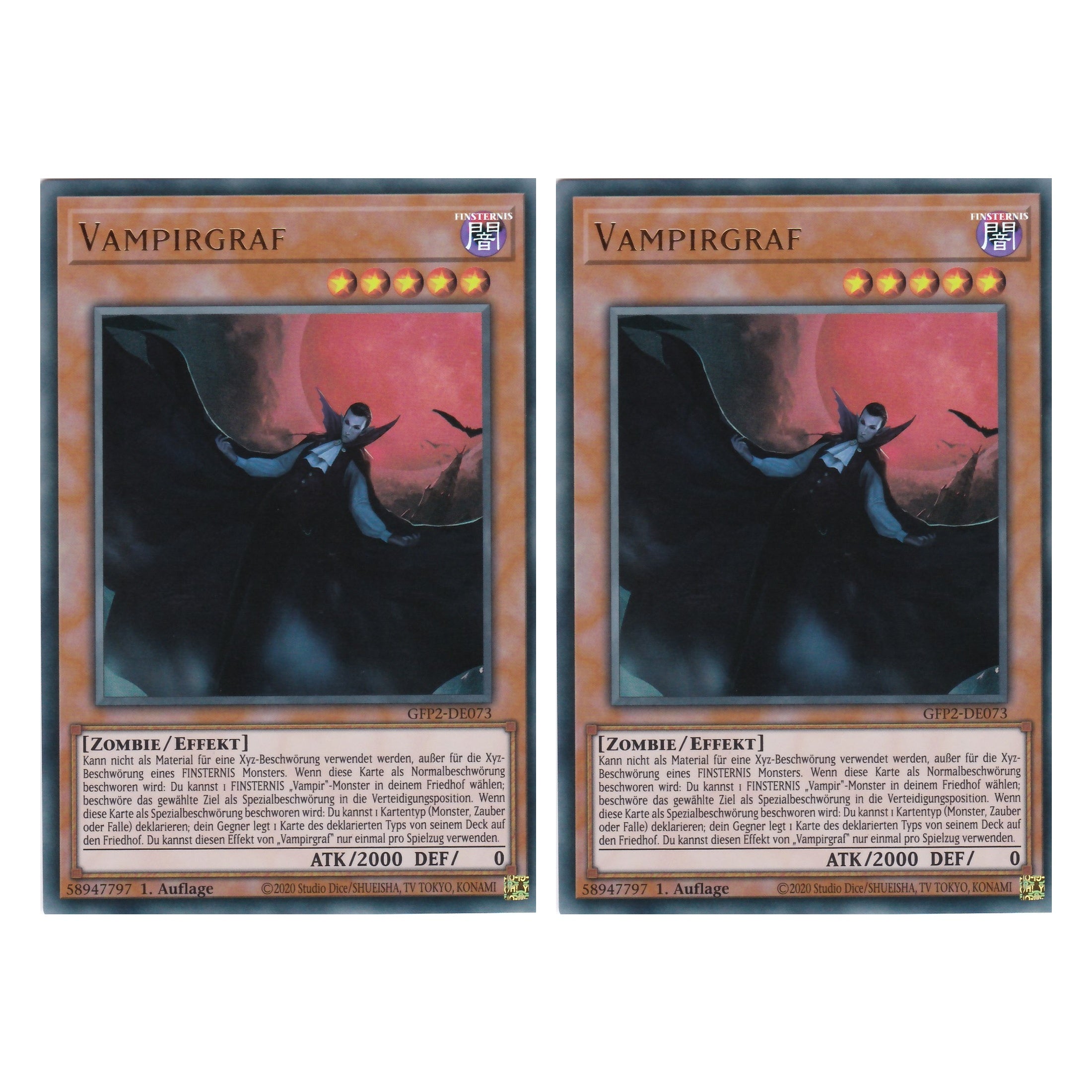 Vampirgraf - GFP2-DE073 - Ultra Rare - Deutsch - 1. Auflage - Ghost from the Past II The Second Hunting - Yu-Gi-Oh! - Duo Set (2 Stück)
