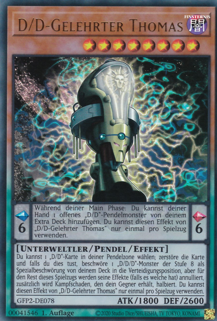D/D-Gelehrter Thomas - GFP2-DE078 - Ultra Rare - Deutsch - 1. Auflage - Ghosts From the Past: The 2nd Haunting