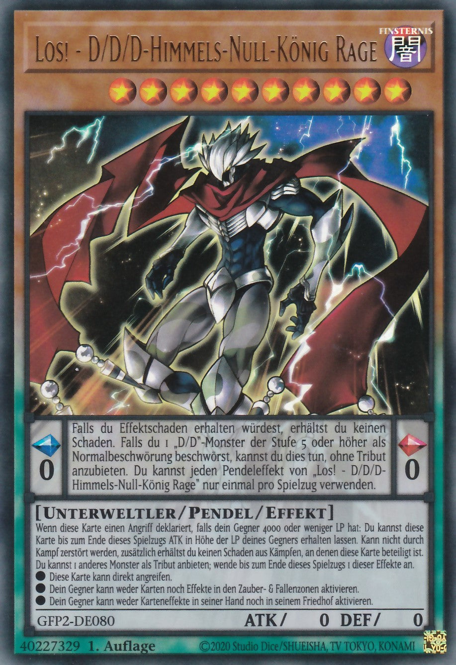 Los! - D/D/D-Himmels-Null-König Rage - GFP2-DE080 - Ultra Rare - Deutsch - 1. Auflage - Ghosts From the Past: The 2nd Haunting