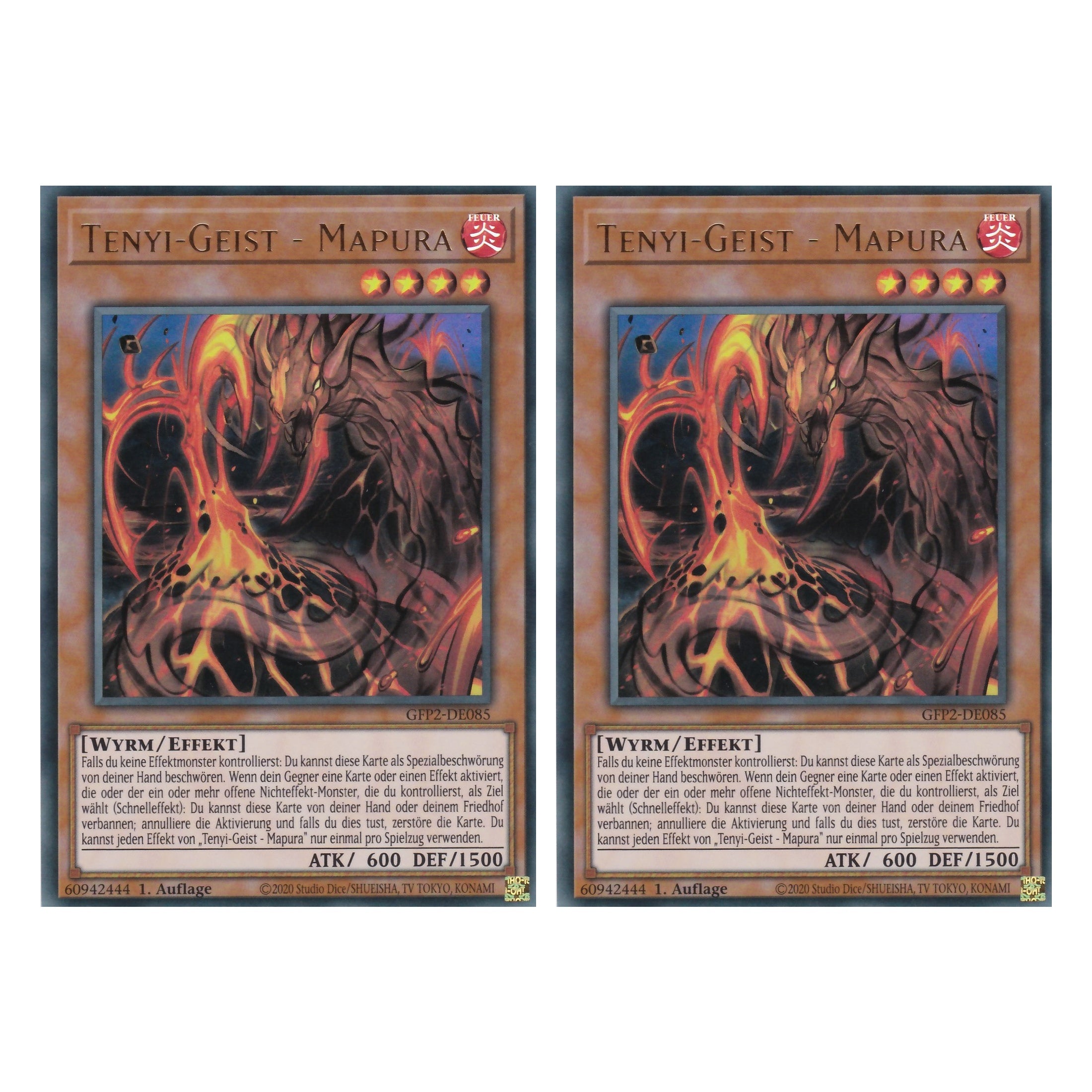 Tenyi-Geist - Mapura - GFP2-DE085 - Ultra Rare - Deutsch - 1. Auflage - Ghost from the Past II The Second Hunting - Yu-Gi-Oh! - Duo Set (2 Stück)