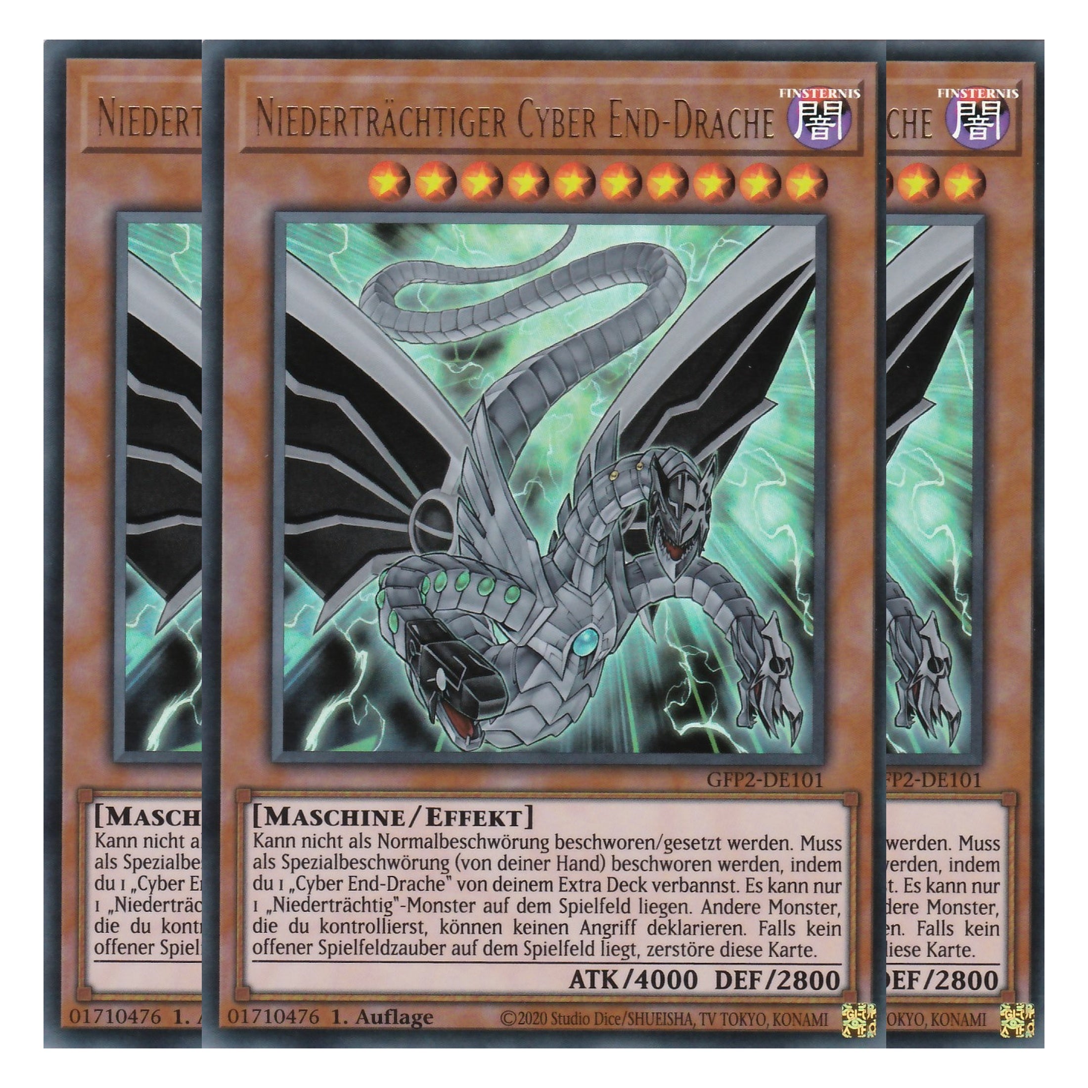 Niederträchtiger Cyber End-Drache - GFP2-DE101 - Ultra Rare - Deutsch - 1. Auflage - Ghost from the Past II The Second Hunting - Yu-Gi-Oh! - Playset (3 Kopien)